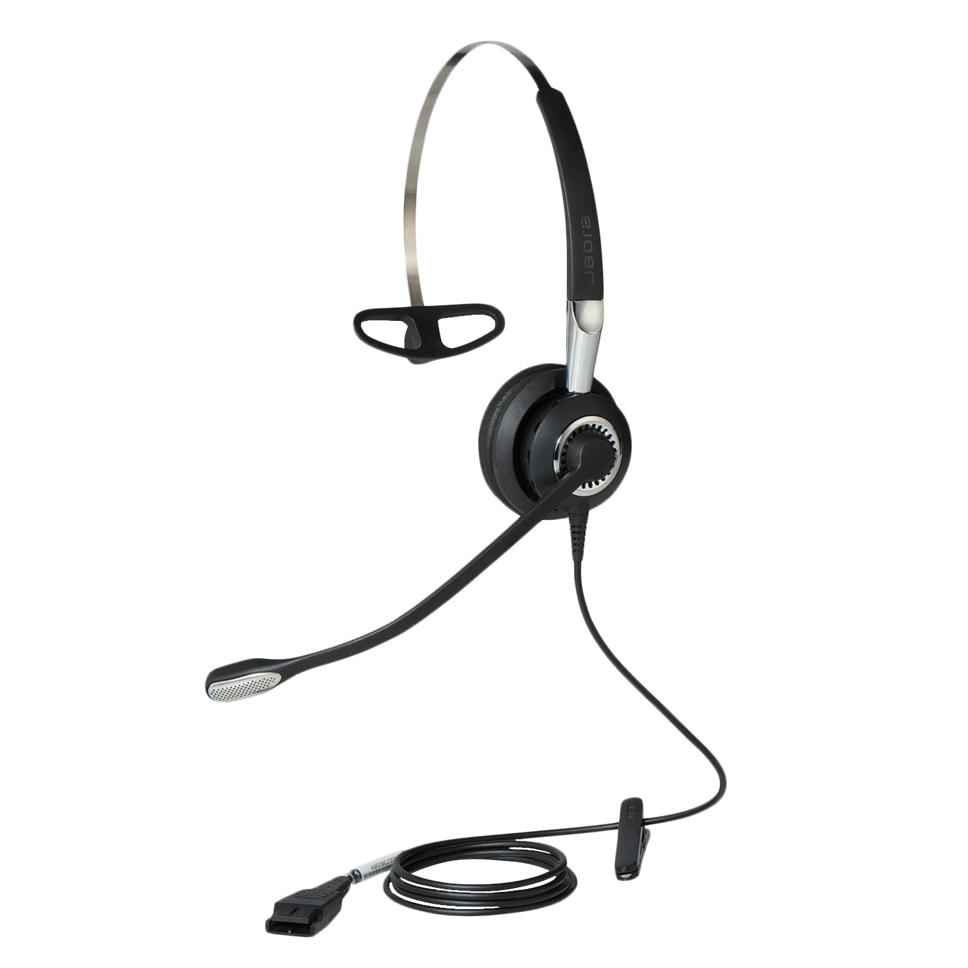 Jabra 2486-825-209 écouteur/casque Avec fil Minerve, Crochets auriculaires, Arceau Bureau/Centre d'appels Noir, Argent