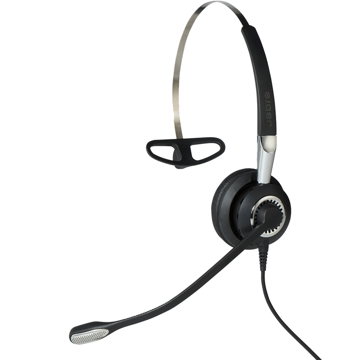 Jabra 2486-825-209 écouteur/casque Avec fil Minerve, Crochets auriculaires, Arceau Bureau/Centre d'appels Noir, Argent