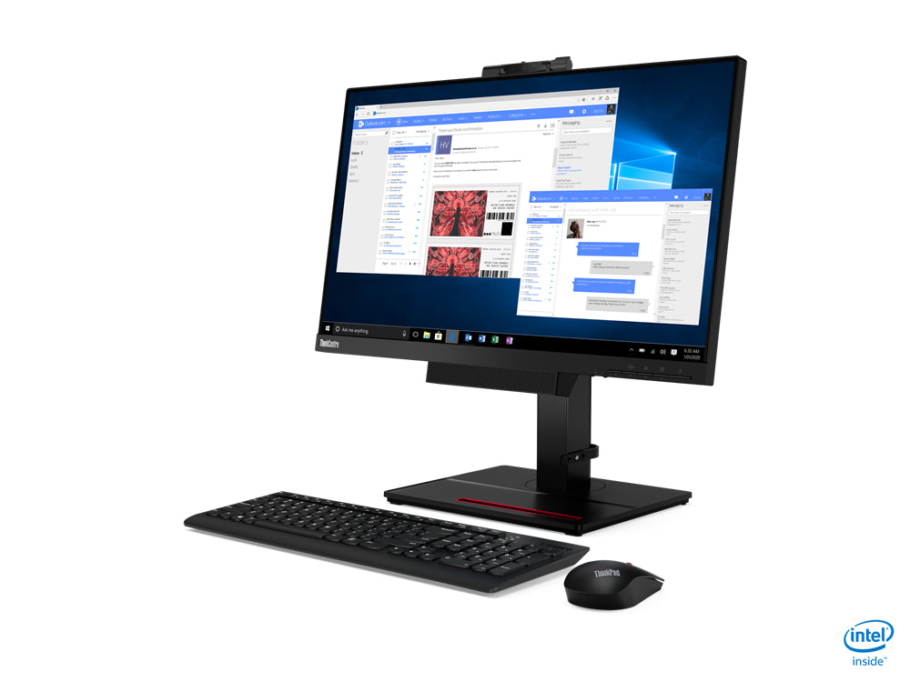 Lenovo ThinkCentre Tiny-In-One écran plat de PC 60,5 cm (23.8") 1920 x 1080 pixels Full HD LED Noir