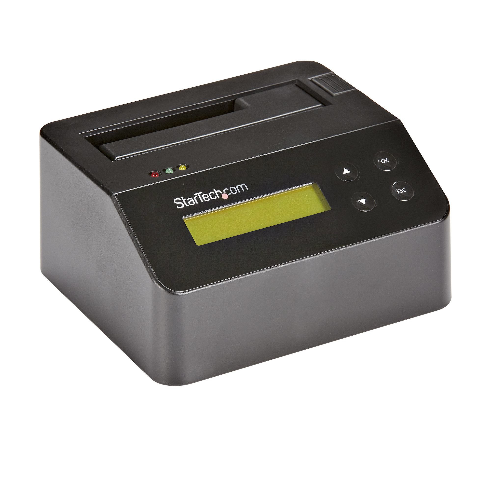 StarTech.com Effaceur de Disque Dur à Baie Unique, Nettoyeur de HDD/SSD Autonome, USB 3.0 à SATA II (3 Gbps), 9 Modes d'Effacement, Écran LCD, Dock de nettoyage de Disque Dur Secure Erase, Conforme TAA