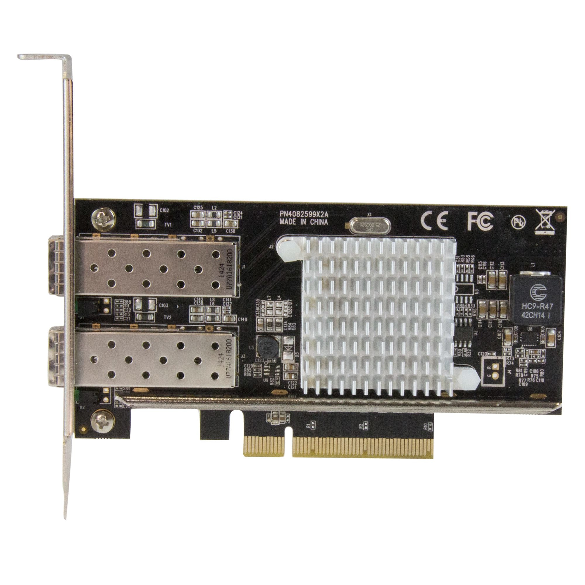 StarTech.com Carte réseau PCI Express à 2 ports fibre optique 10 Gigabit Ethernet avec SFP+ ouvert et chipset Intel