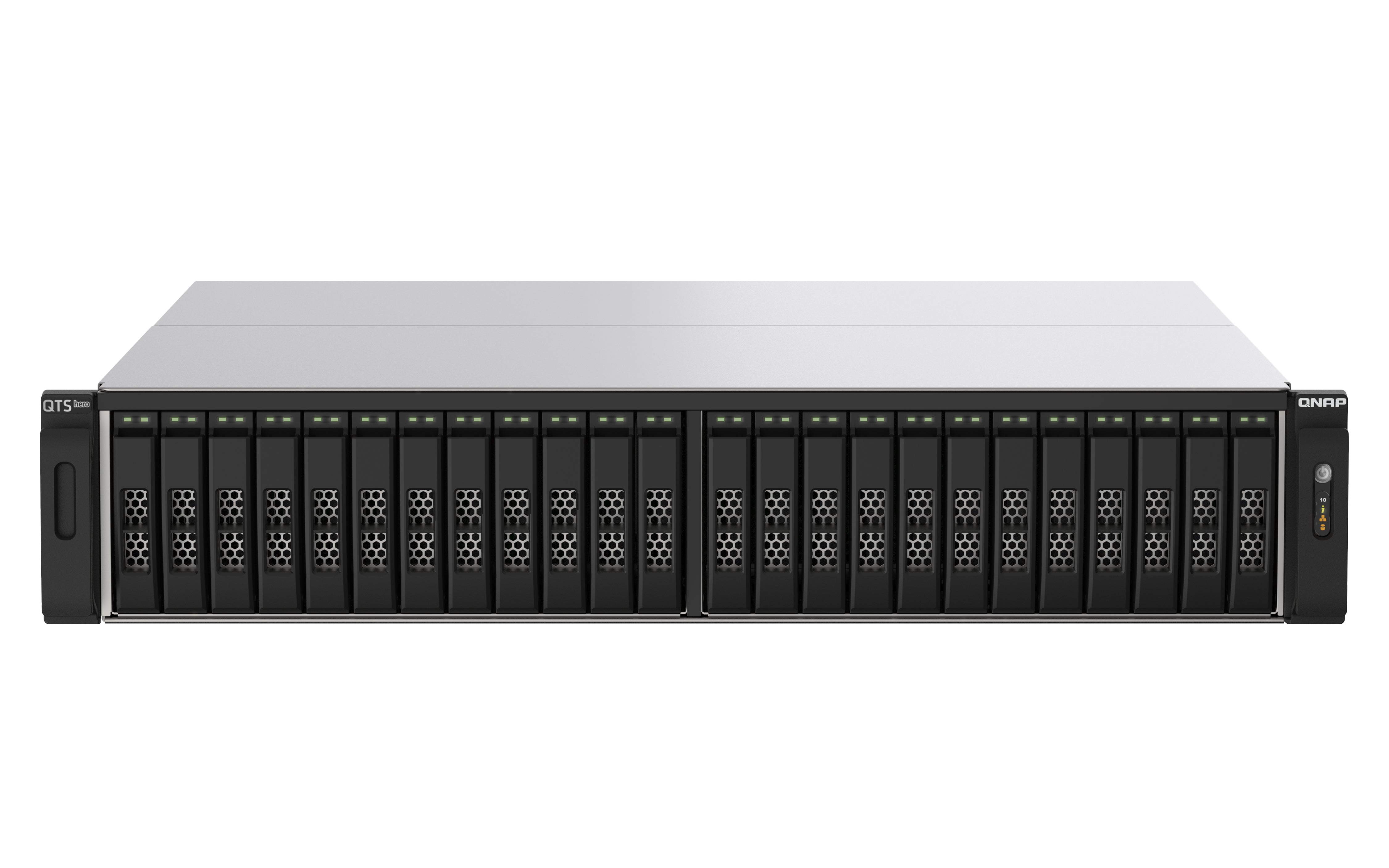 QNAP TS-h2490FU NAS Rack (2 U) EPYC 7302P 128 Go DDR4 0 To QuTS hero Noir, Gris