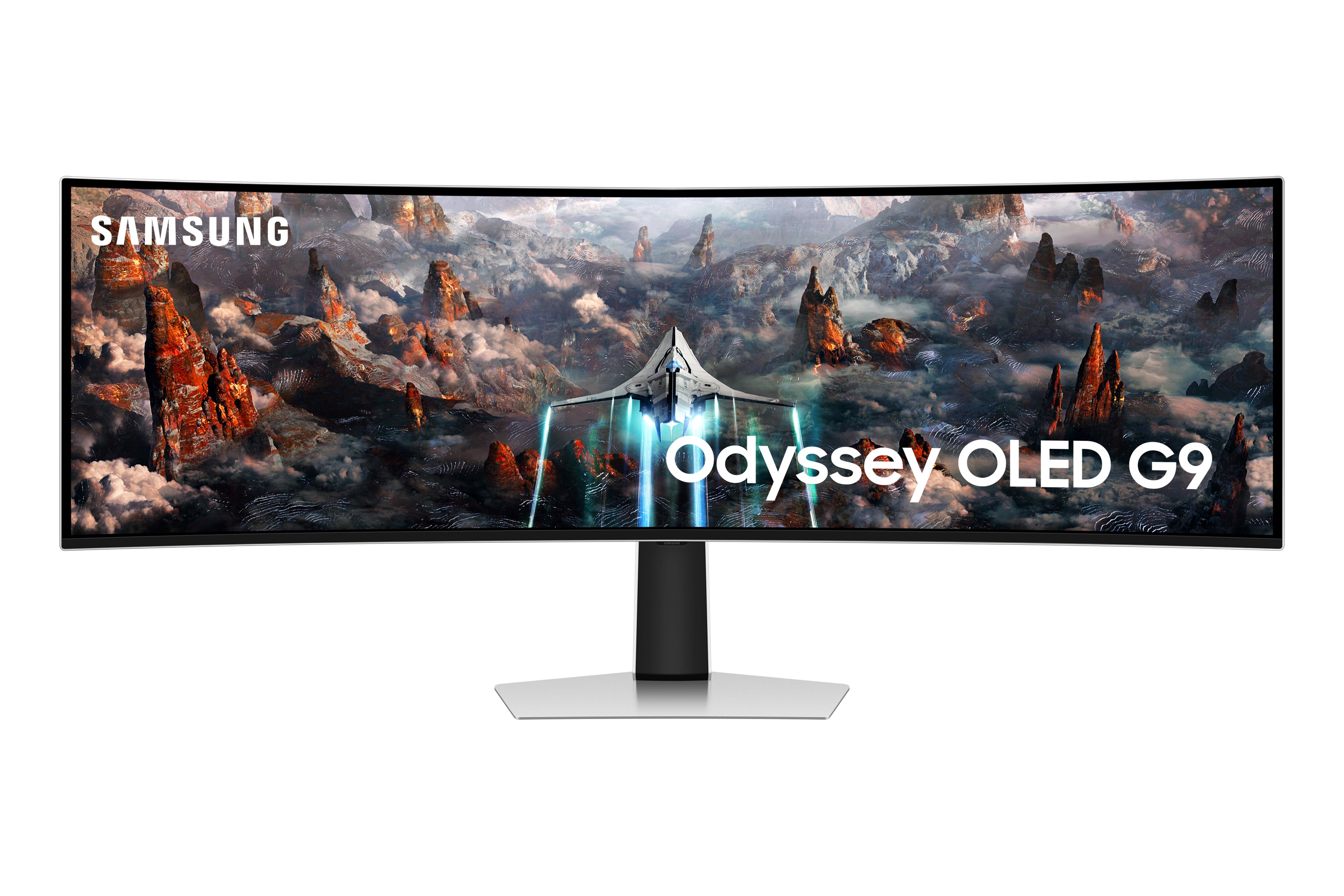 Samsung G93SC écran plat de PC 124,5 cm (49") 5120 x 1440 pixels Dual QHD OLED Argent