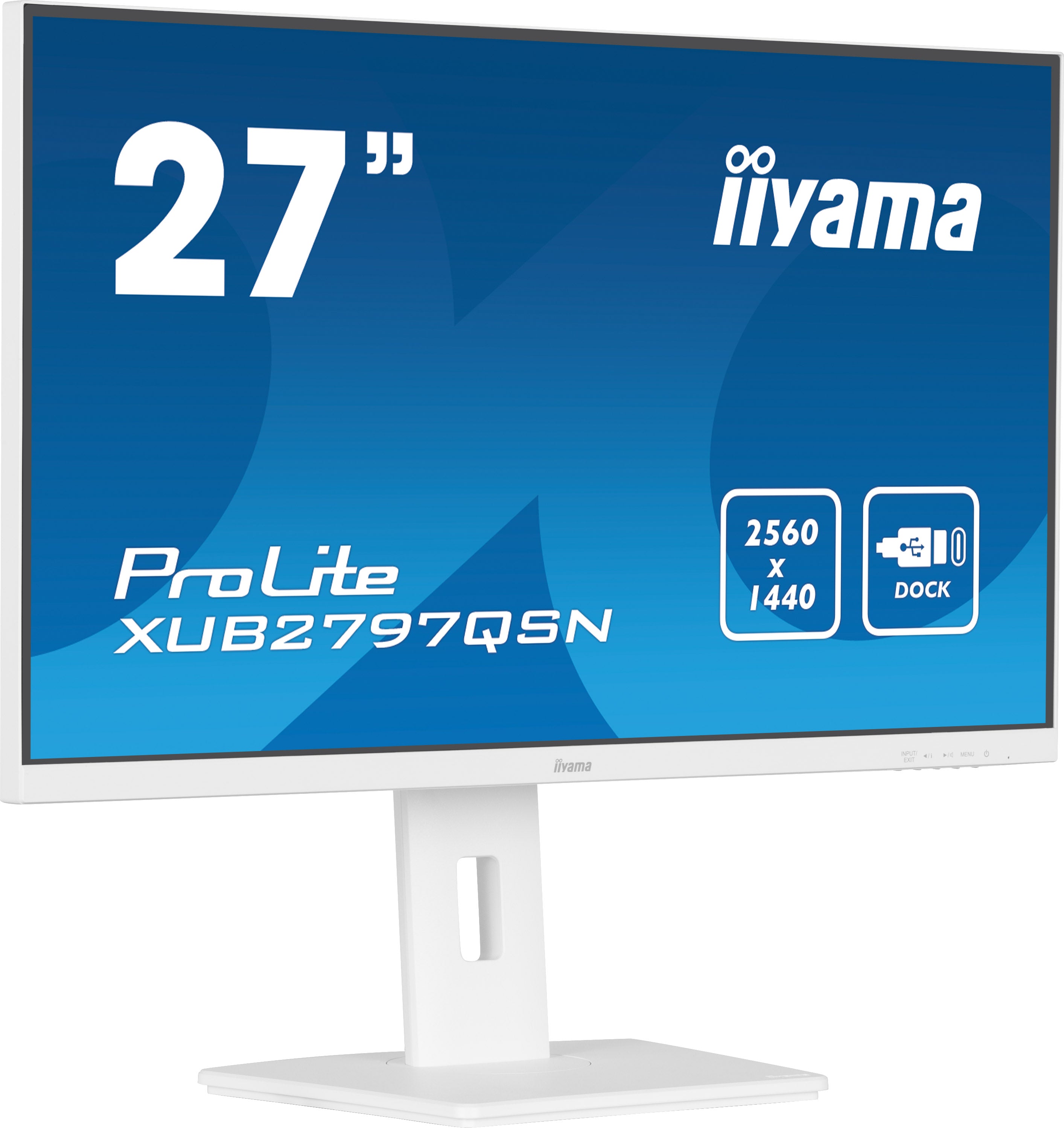 iiyama ProLite XUB2797QSN-W1 écran plat de PC 68,6 cm (27") 2560 x 1440 pixels Wide Quad HD LED Blanc