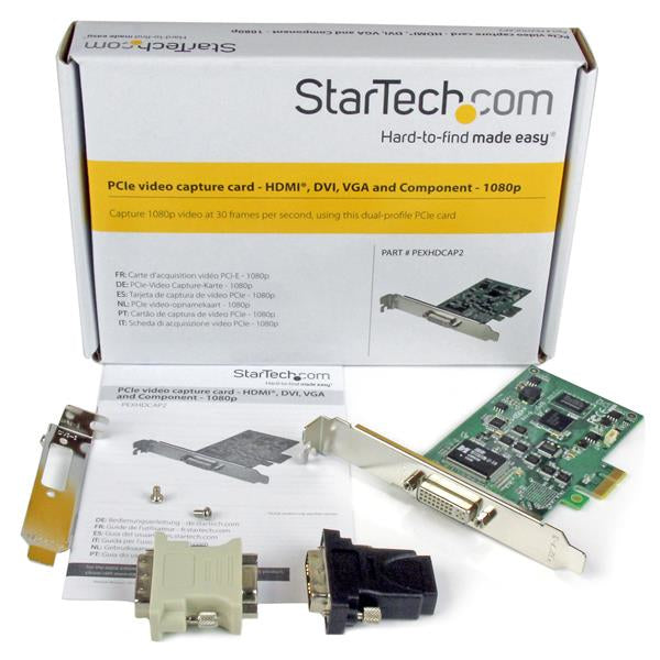 StarTech.com PEXHDCAP2 carte d'acquisition vidéo Interne PCIe