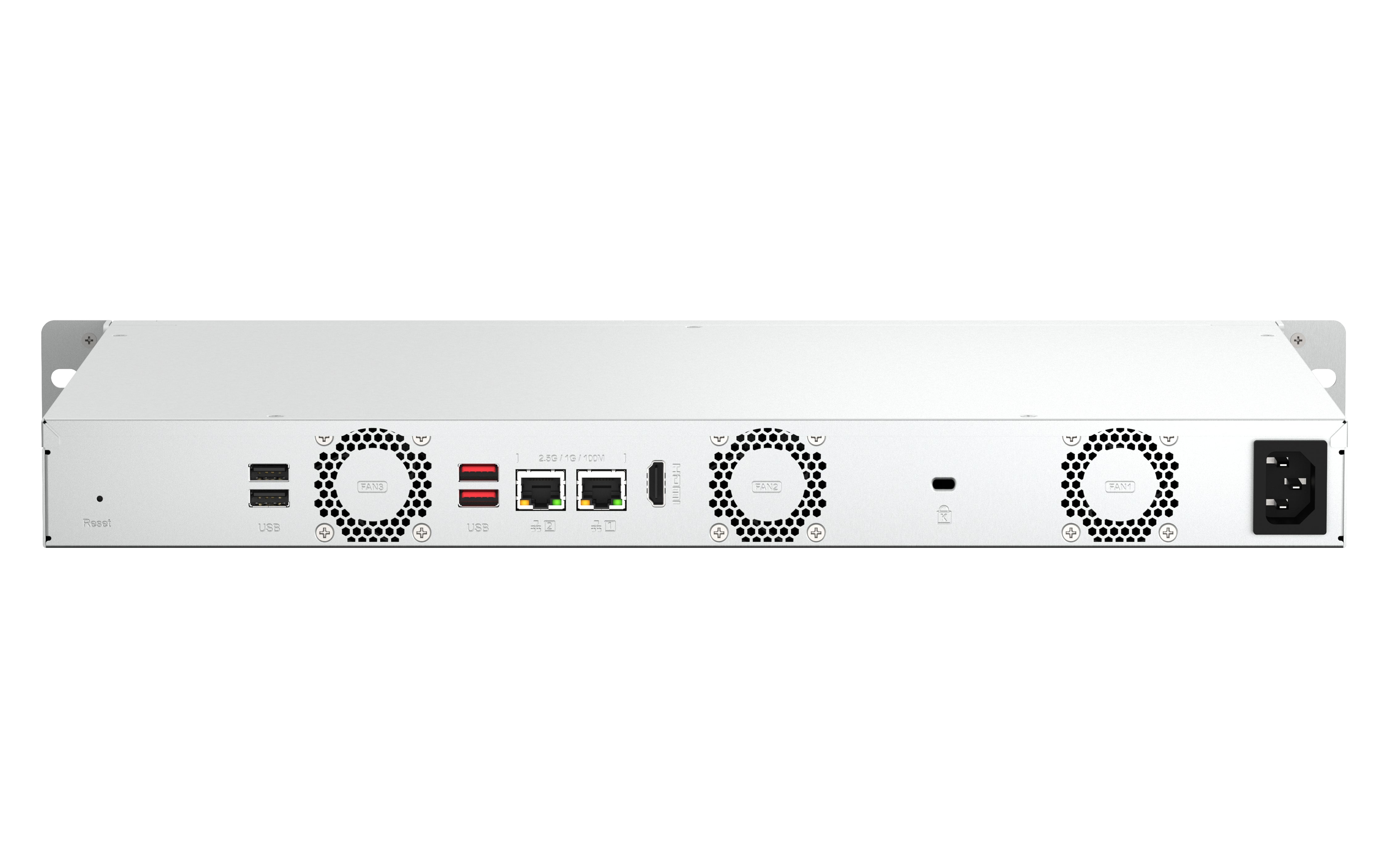 QNAP TS-464eU NAS Rack (1 U) Intel® Celeron® N5095 8 Go DDR4 0 To QNAP Turbo System Aluminium, Noir