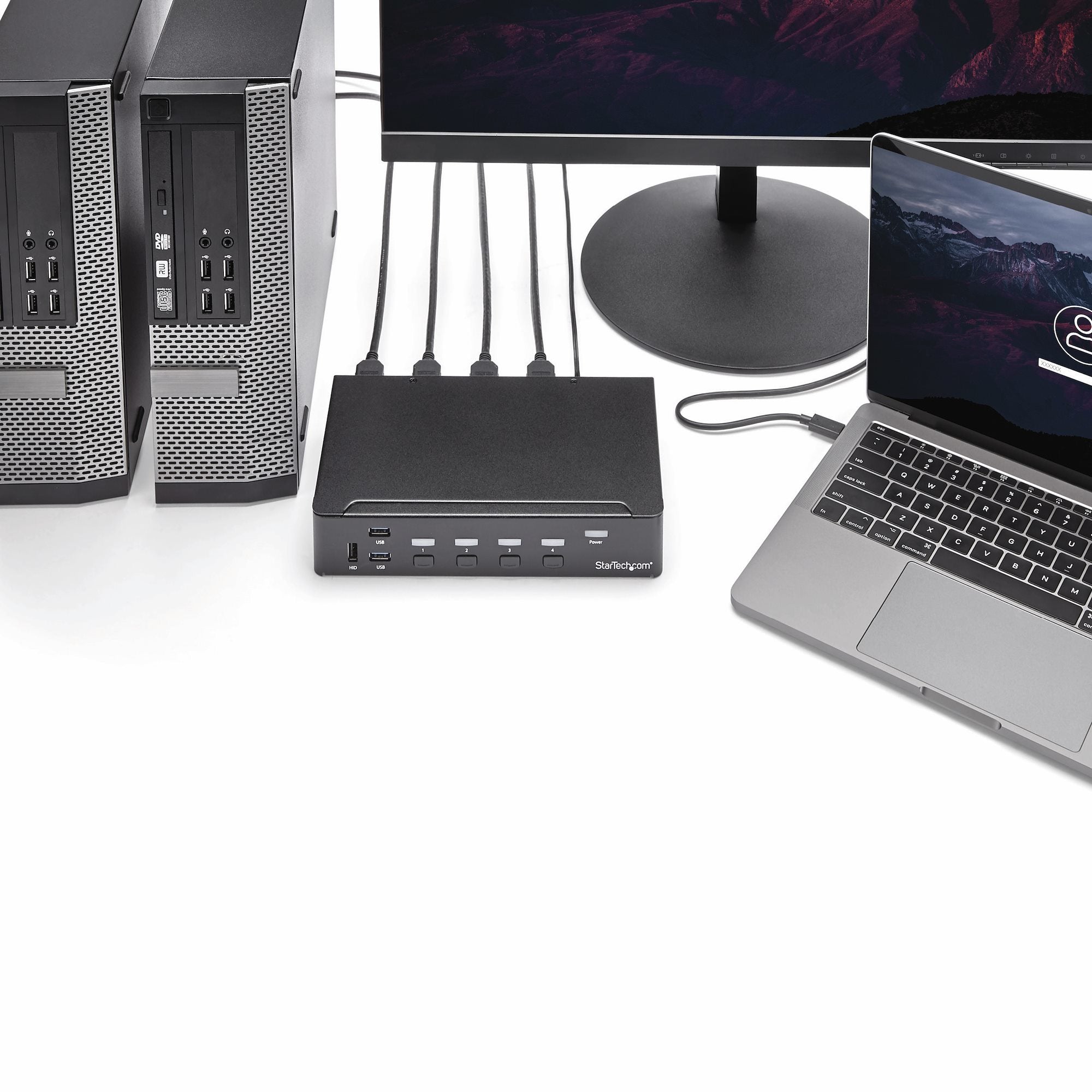StarTech.com Switch KVM USB HDMI à 4 ports avec hub USB 3.0 intégré - 1080p