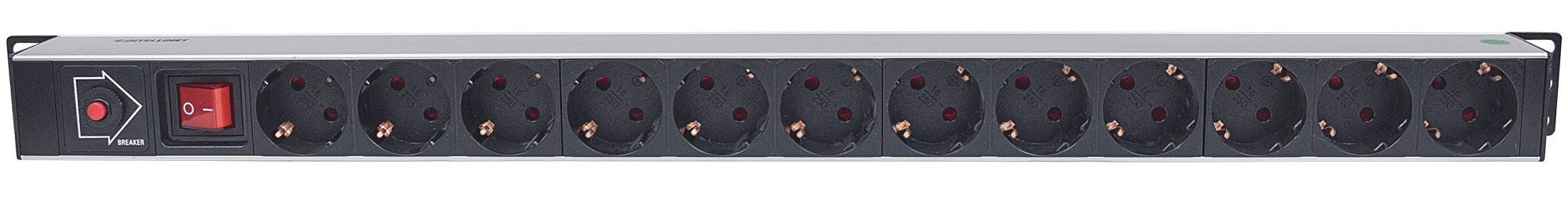 Intellinet 714044 unité de distribution d'énergie 12 sortie(s) CA 1U Noir