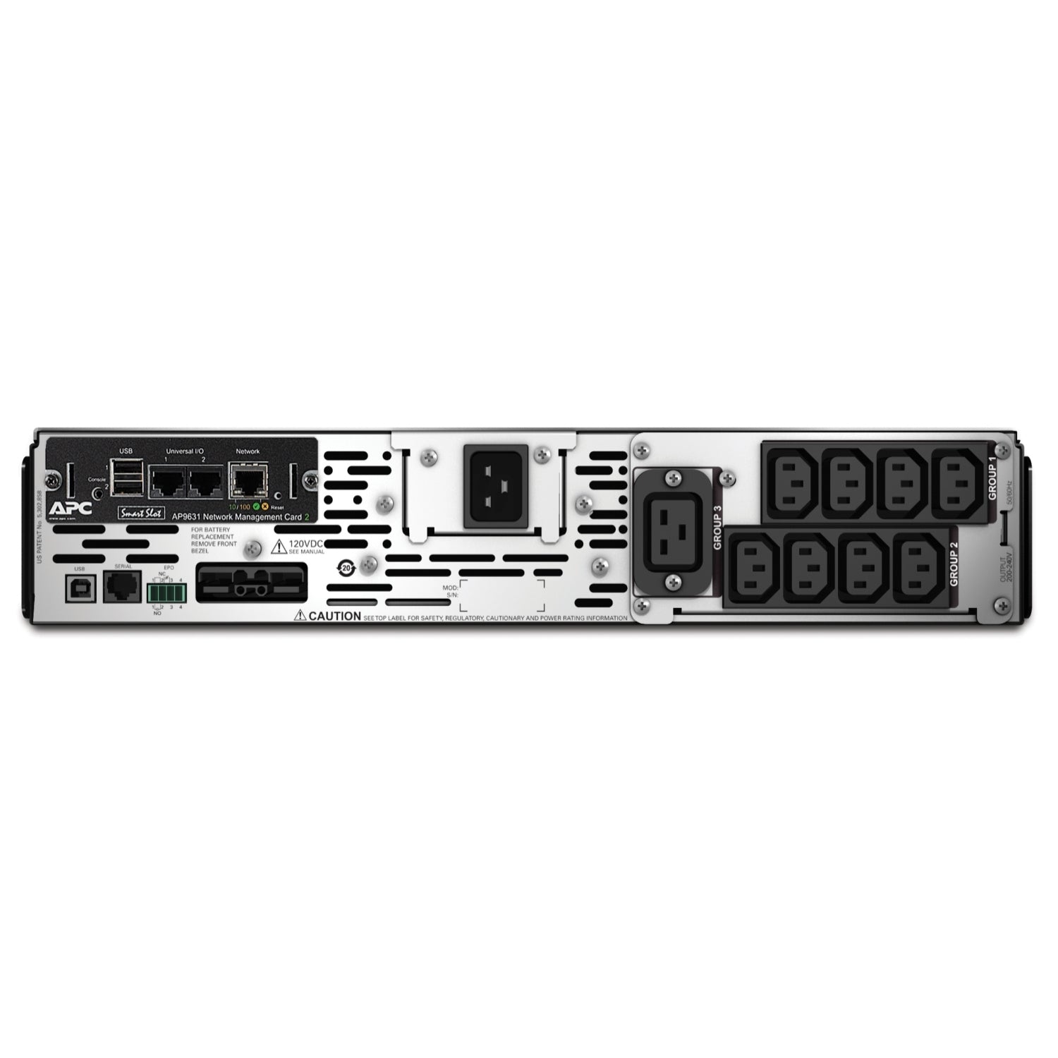 APC Smart-UPS X SMX2200R2HVNC - 2200VA, 8x C13 + 1x C19 sortie, USB, runtime extensible, NMC