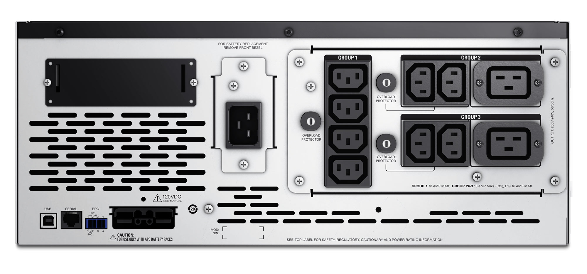 APC Smart-UPS X SMX2200HVNC - 2200VA, 8x C13 + 2x C19 sortie, USB, runtime extensible, profondeur limitée, NMC