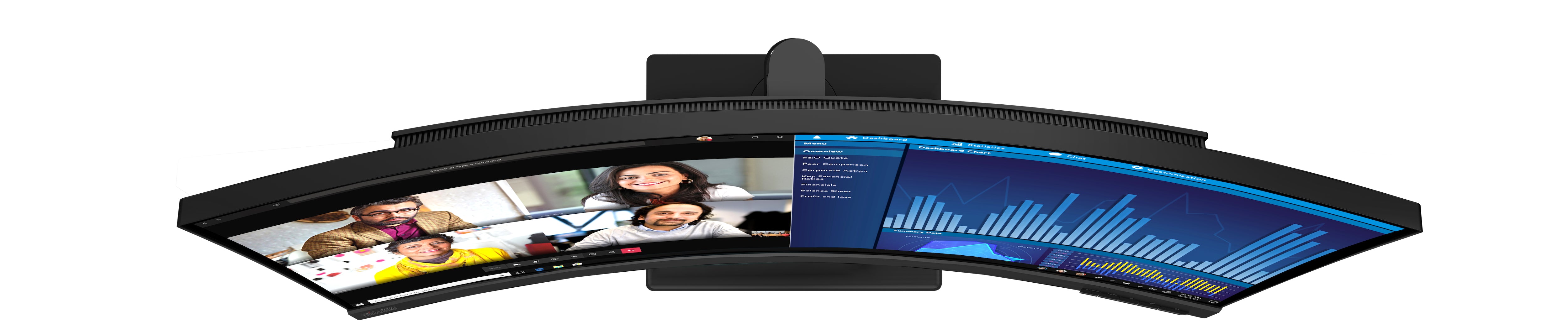 Lenovo ThinkVision P34w-20 LED display 86,7 cm (34.1") 3440 x 1440 pixels Wide Quad HD Noir