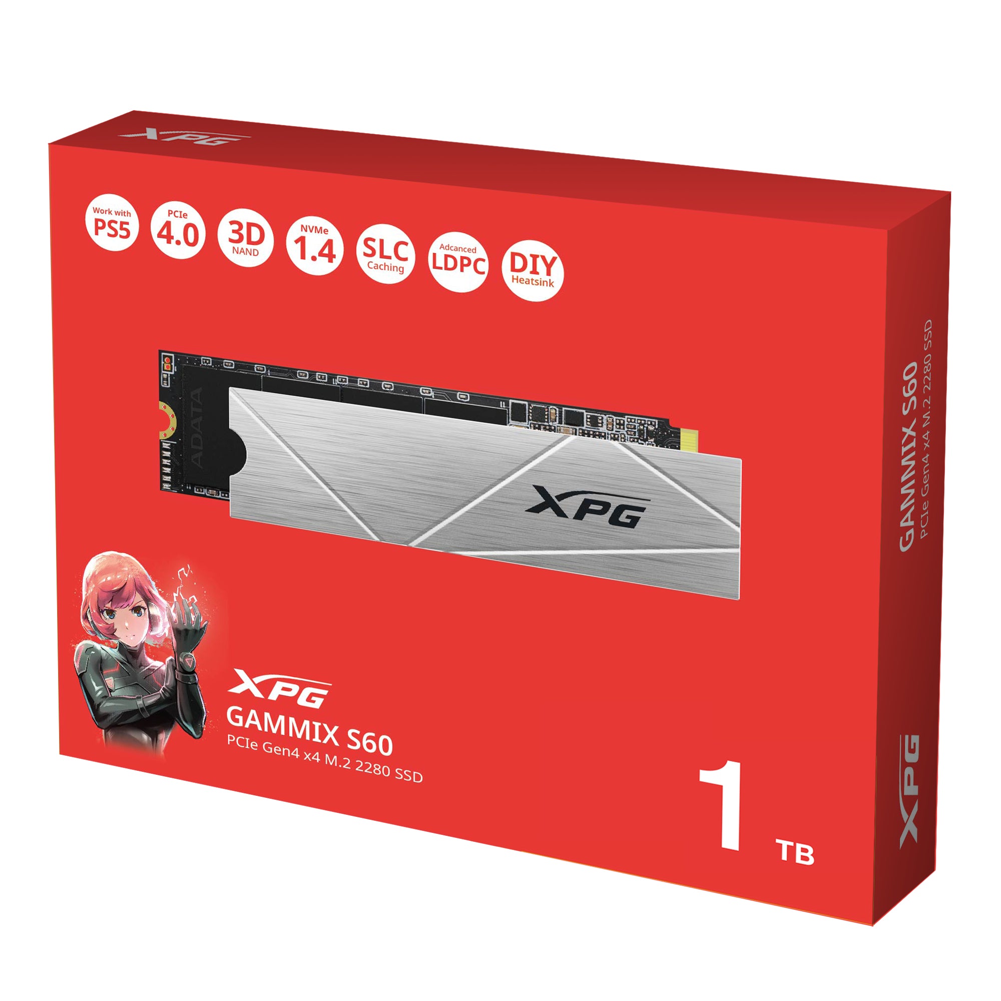 ADATA GAMMIX S60 1 To M.2 PCI Express 4.0 NVMe 3D NAND