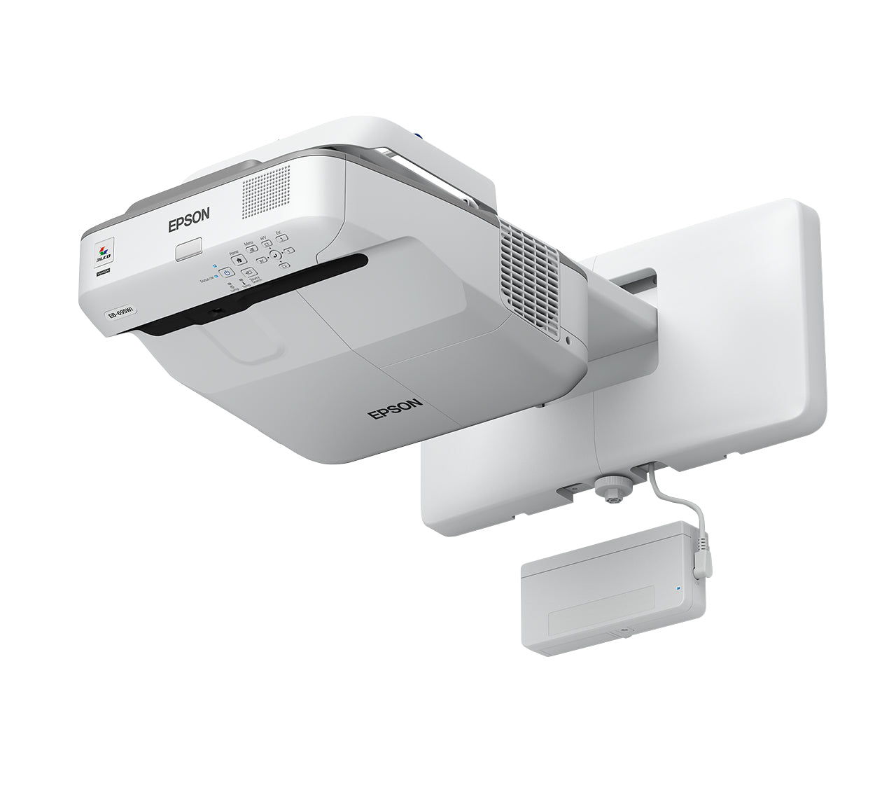 Epson EB-695Wi Projecteur à focale ultra courte 3500 ANSI lumens 3LCD WXGA (1280x800) Blanc, Gris
