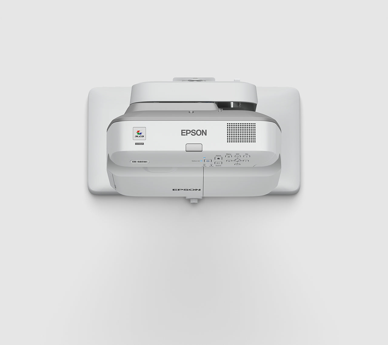 Epson EB-685W Projecteur à focale ultra courte 3500 ANSI lumens 3LCD WXGA (1280x800) Blanc, Gris