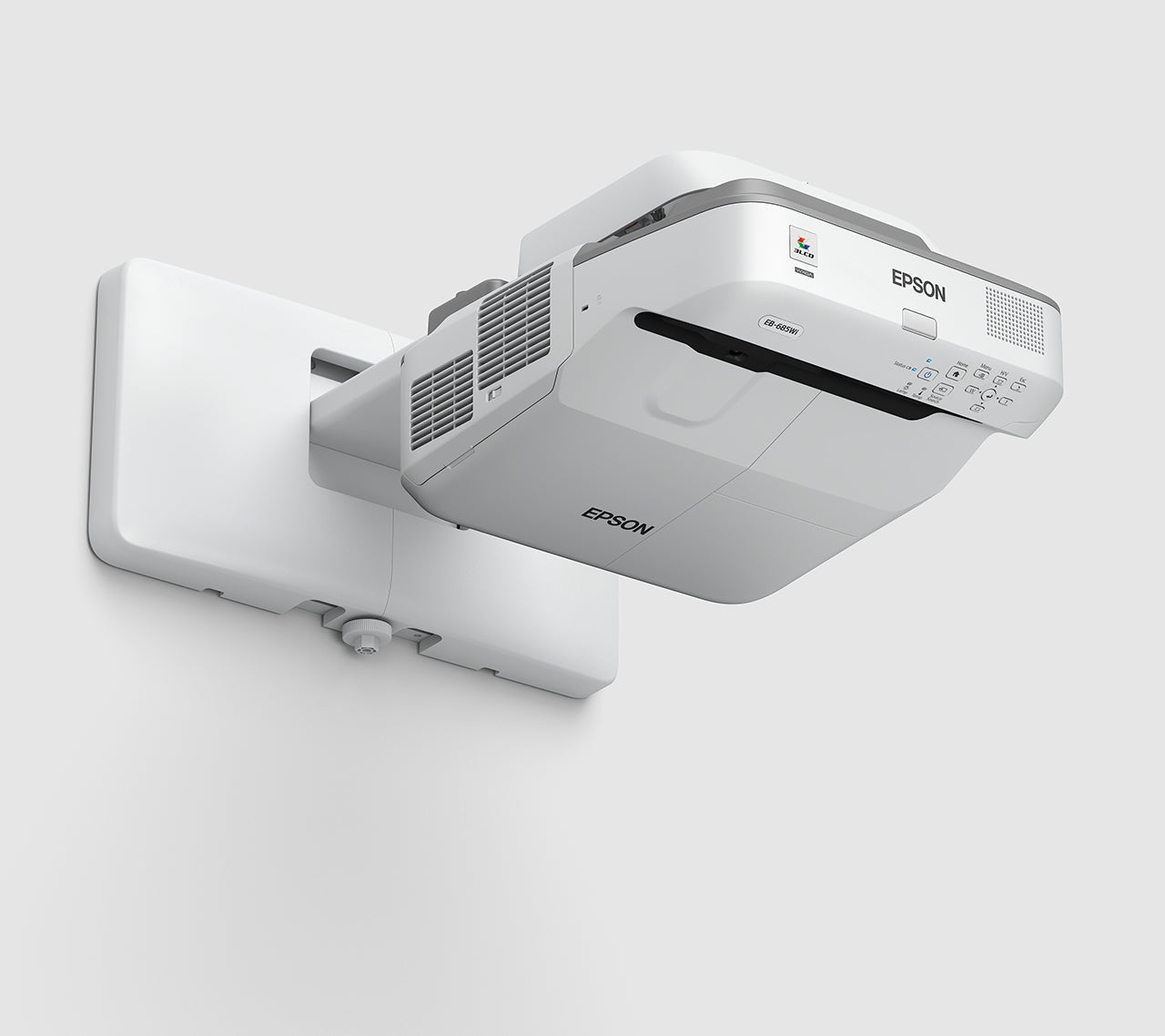 Epson EB-685Wi Projecteur à focale ultra courte 3500 ANSI lumens 3LCD WXGA (1280x800) Blanc, Gris