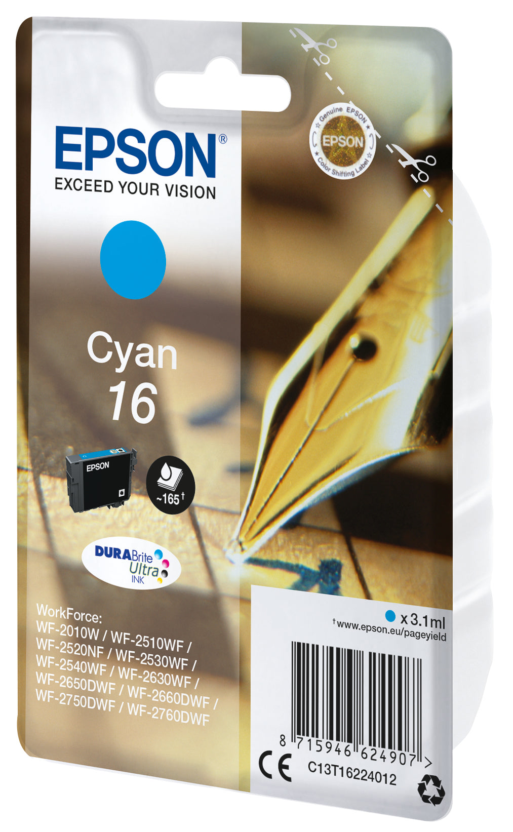 Epson Pen and crossword Cartouche "Stylo à plume" 16 - Encre DURABrite Ultra C