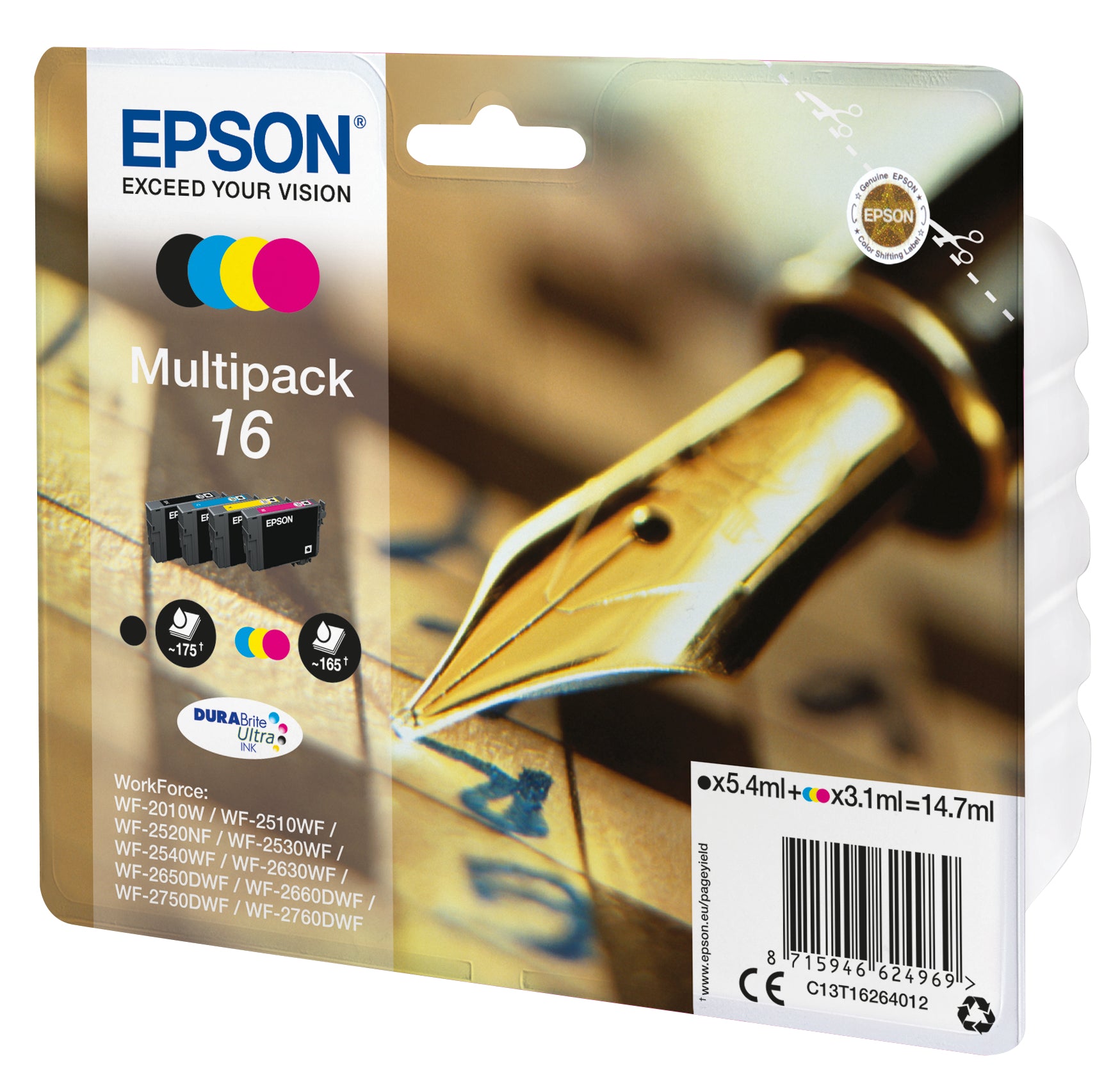 Epson Pen and crossword Multipack "Stylo à plume" 16 - Encre DURABrite Ultra N,C,M,J
