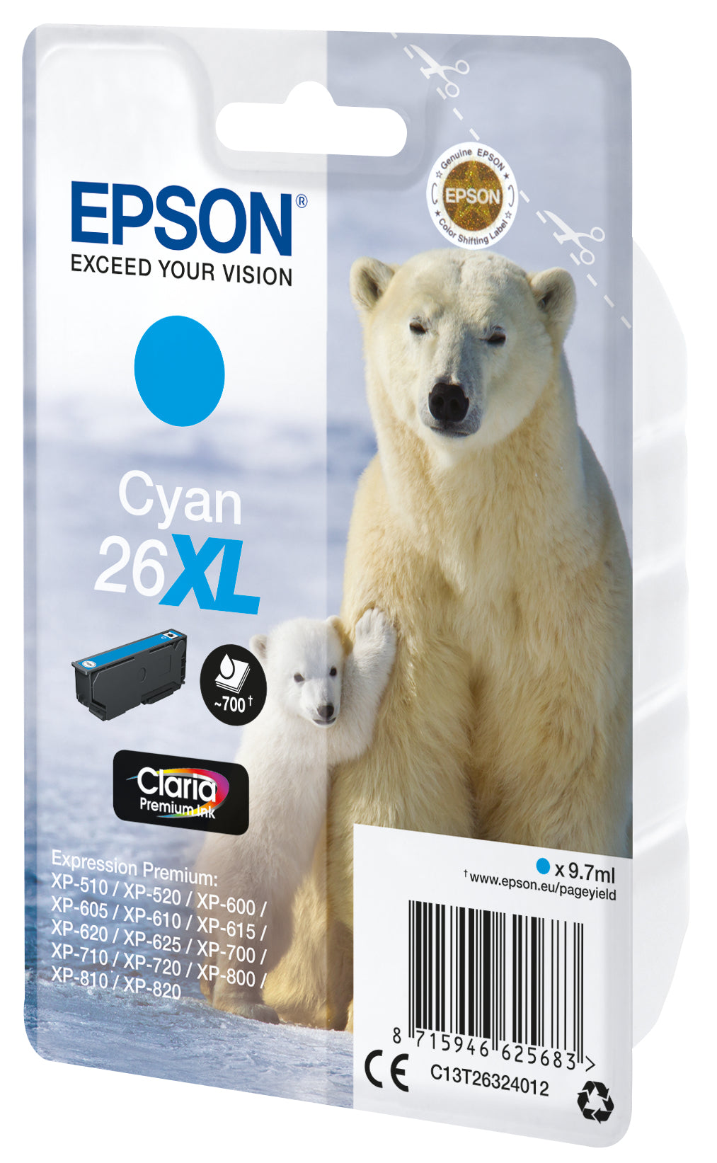 Epson Polar bear Cartouche "Ours Polaire" - Encre Claria Premium C (XL)