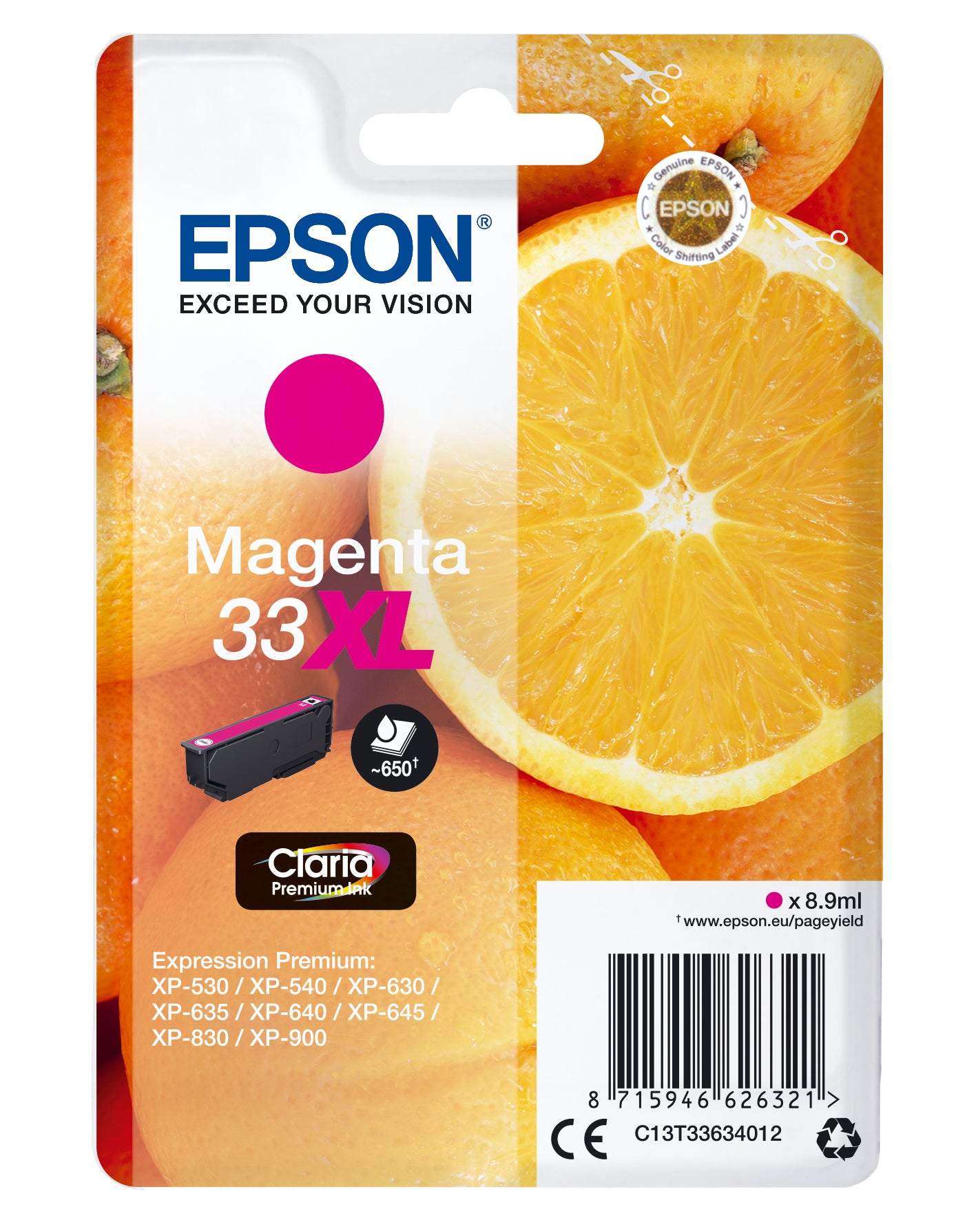Epson Oranges Cartouche " " - Encre Claria Premium M (XL)