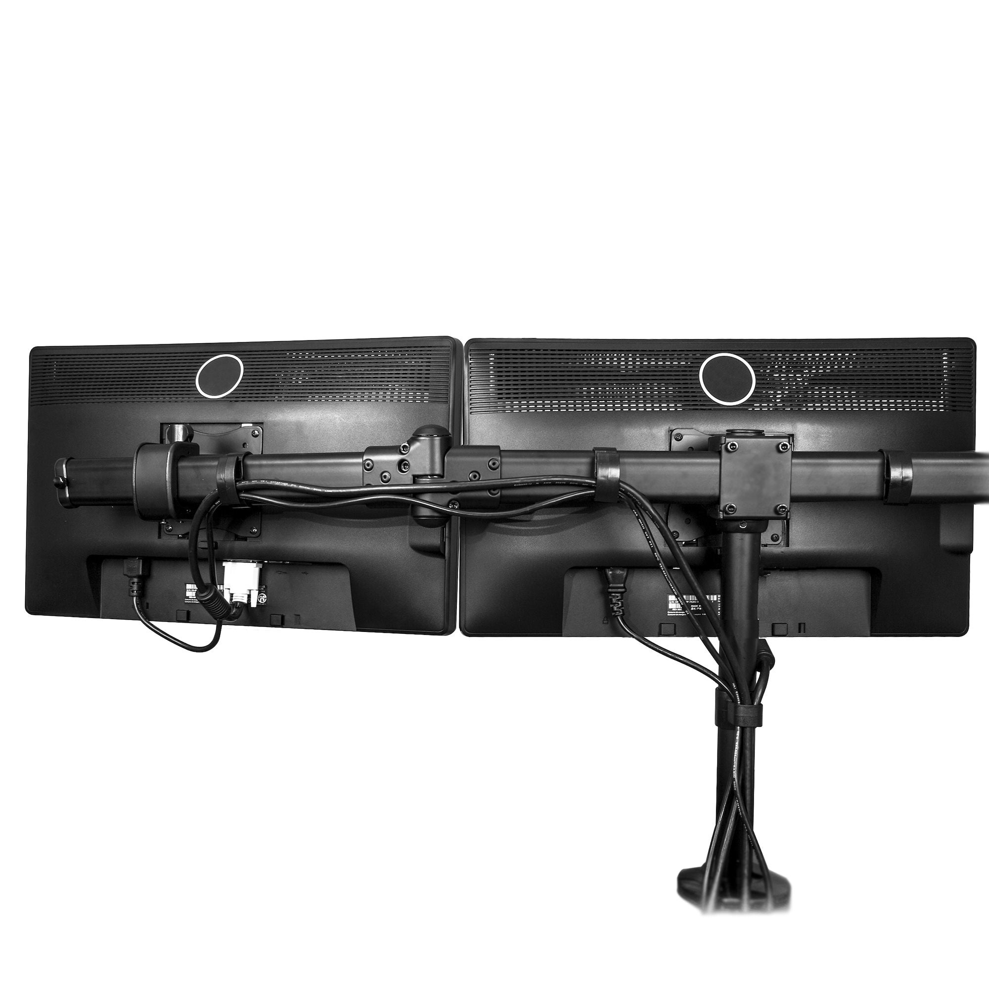 StarTech.com Support de Bureau Bras Triple pour Moniteur - Support VESA 3 Écran jusqu'à 27" - Mât Articulé/Réglable - Inclinaison/Pivotement/Rotation de l'Écran - Pince de Bureau/Anneau