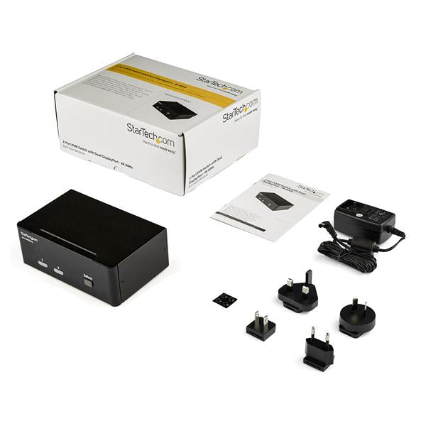 StarTech.com Switch KVM DisplayPort double affichage à 2 ports - 4K 60 Hz
