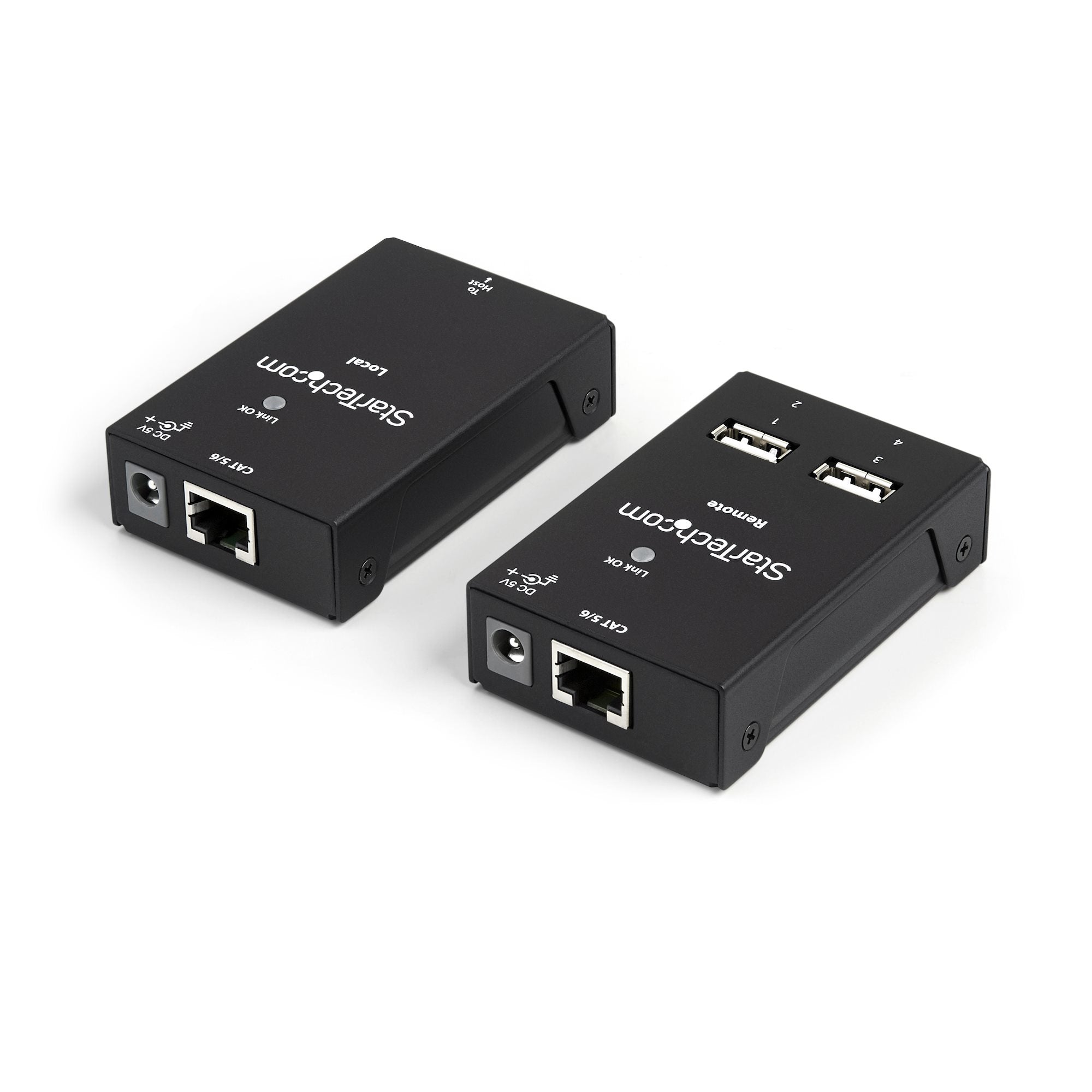 StarTech.com Prolongateur USB 2.0 4 Ports - Extendeur USB sur Cat5/Cat6 Jusqu'à 40m - Prolongateur Compact USB 2.0 sur Ethernet