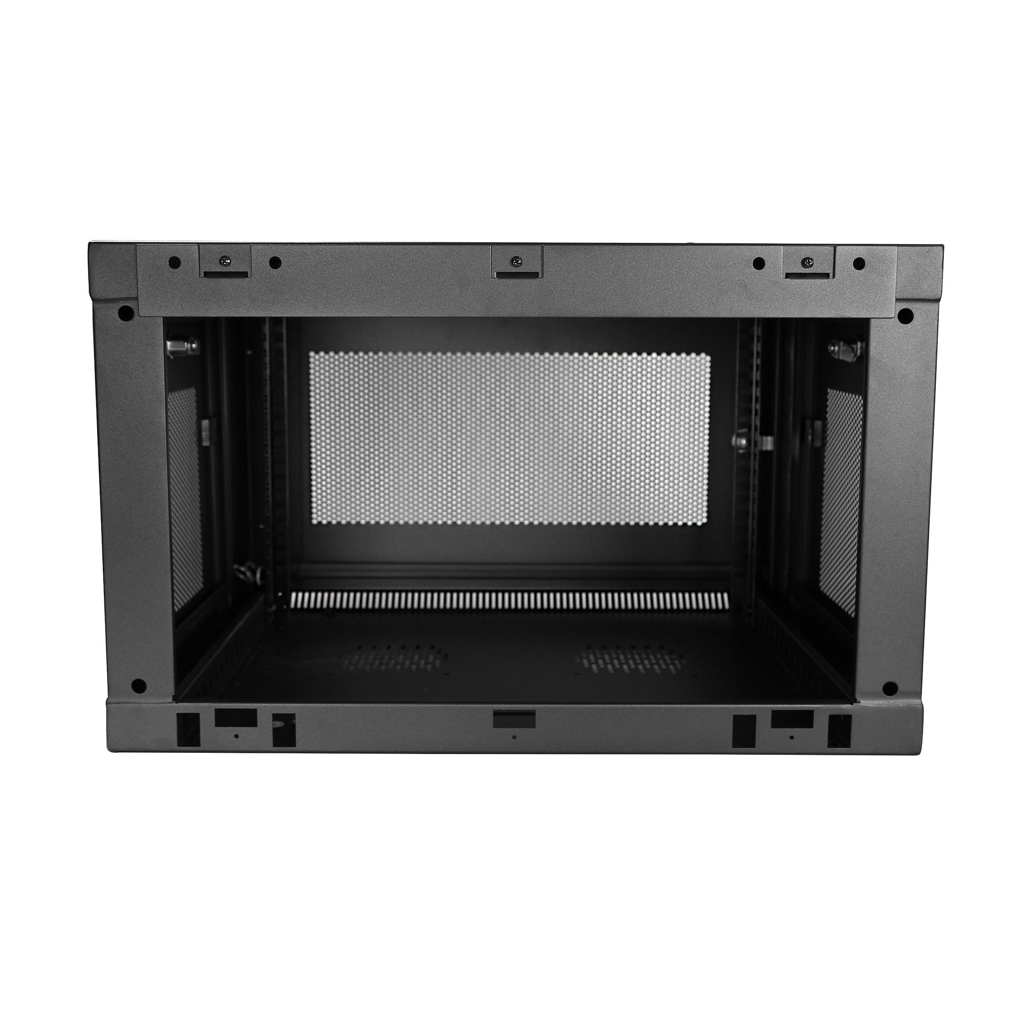StarTech.com Armoire Réseau Murale à 2 Montants 6U avec Étagère 1U, Armoire Serveur Murale 19" à Charnières pour Équipement IT/AV/Électronique/Ordinateur, Armoire Rack Ventilée Flexible