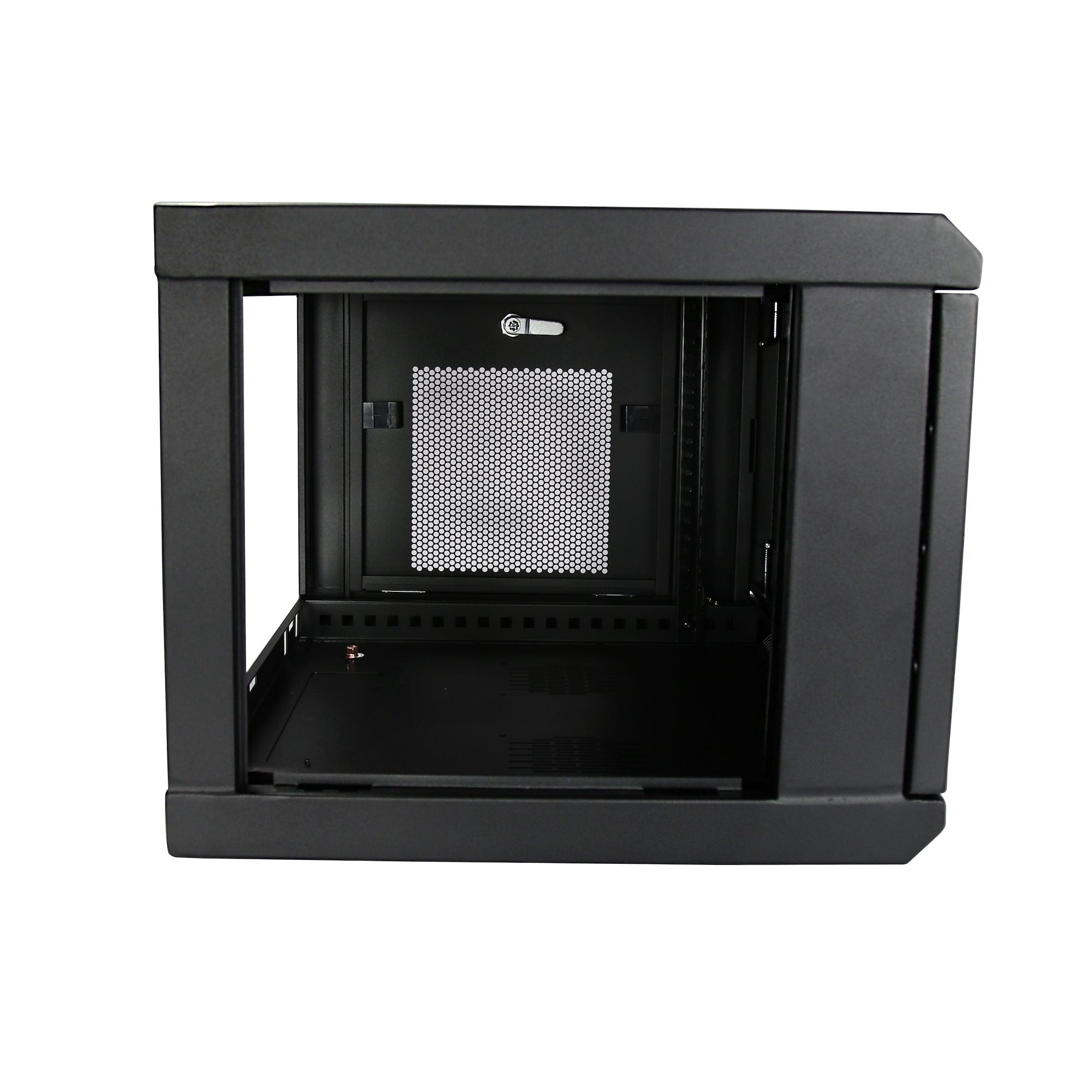 StarTech.com Armoire Réseau Murale à 2 Montants 6U avec Étagère 1U, Armoire Serveur Murale 19" à Charnières pour Équipement IT/AV/Électronique/Ordinateur, Armoire Rack Ventilée Flexible