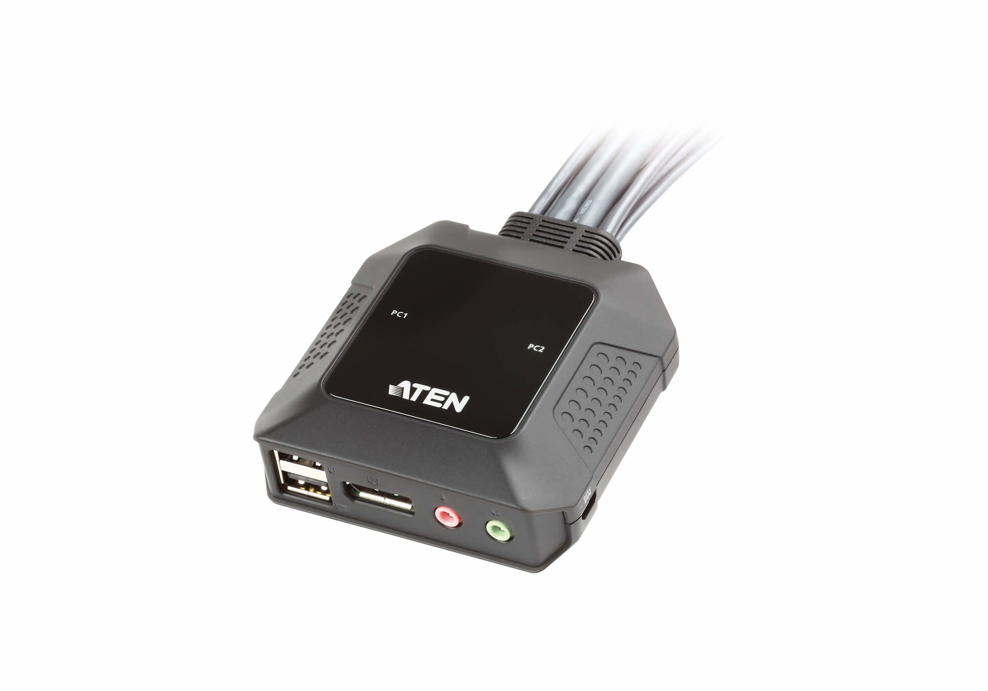ATEN Commutateur KVM câble DisplayPort USB 2 ports avec sélecteur de port distant