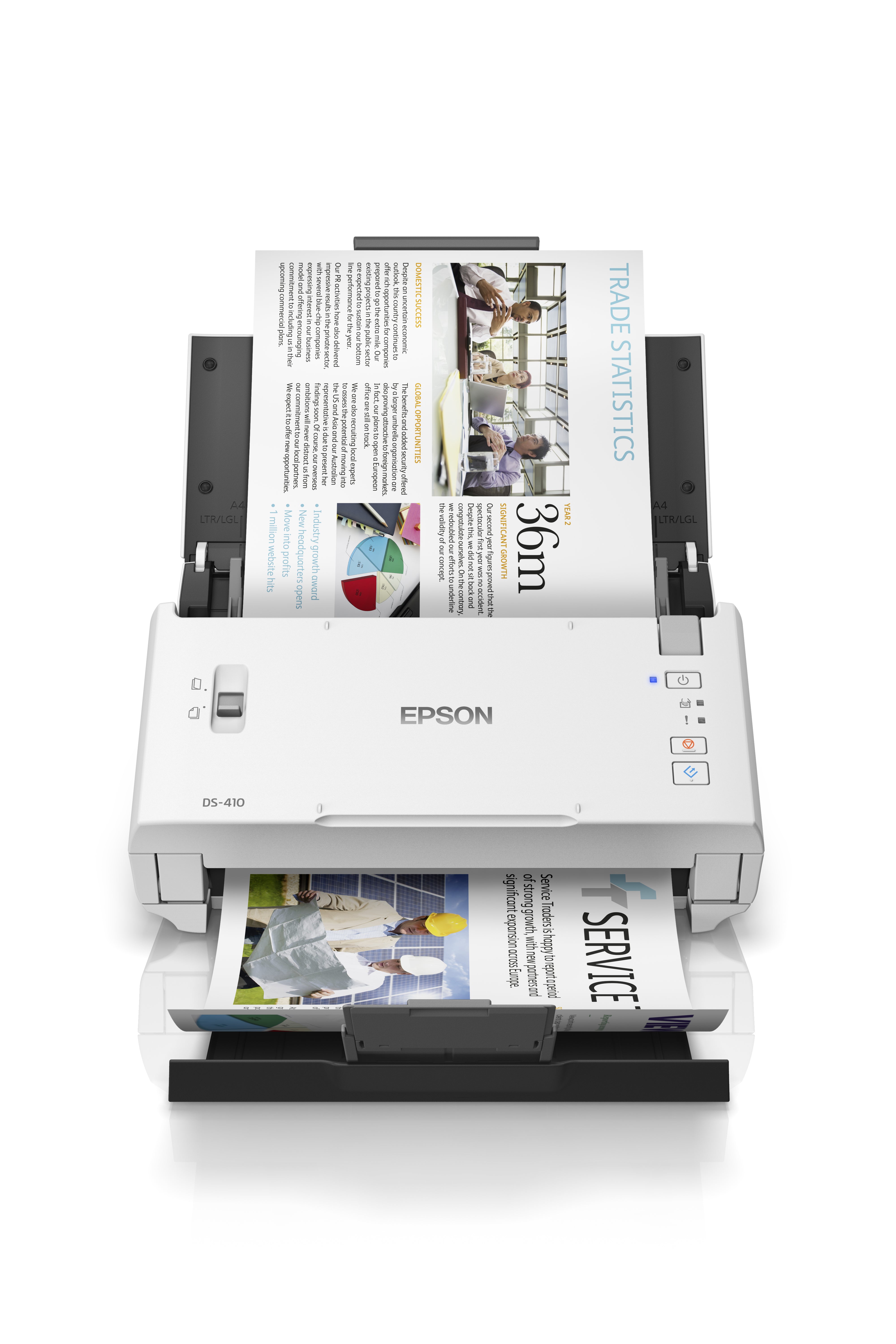 Epson WorkForce DS-410 Alimentation papier de scanner 600 x 600 DPI A4 Noir, Blanc