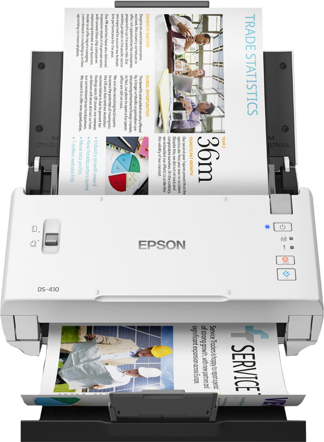 Epson WorkForce DS-410 Alimentation papier de scanner 600 x 600 DPI A4 Noir, Blanc