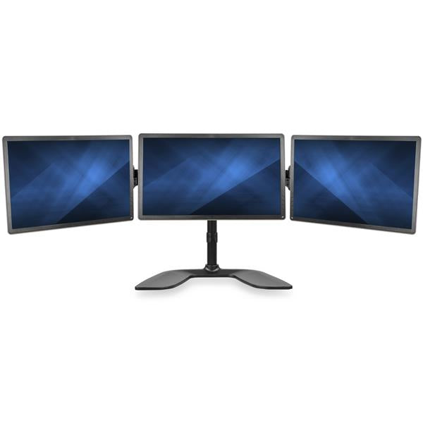 StarTech.com Support de bureau articulé pour trois écrans en acier robuste et aluminium