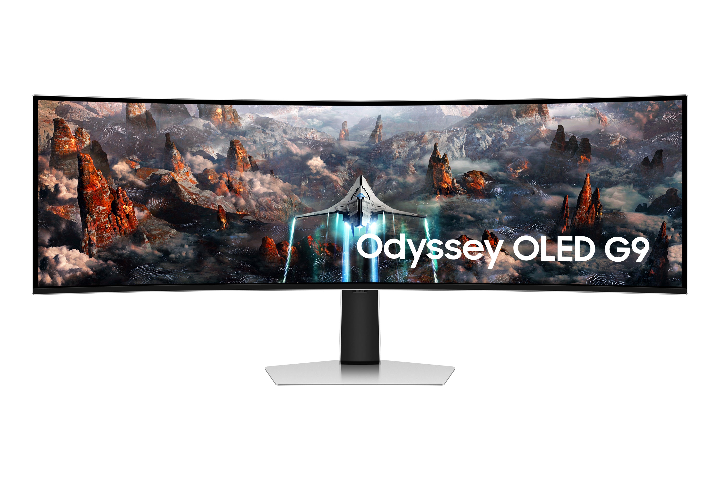 Samsung G93SC écran plat de PC 124,5 cm (49") 5120 x 1440 pixels Dual QHD OLED Argent