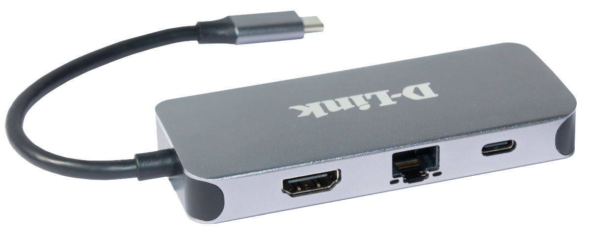 D-Link Hub USB-C 6-en-1 avec HDMI/Gigabit Ethernet/alimentation DUB-2335
