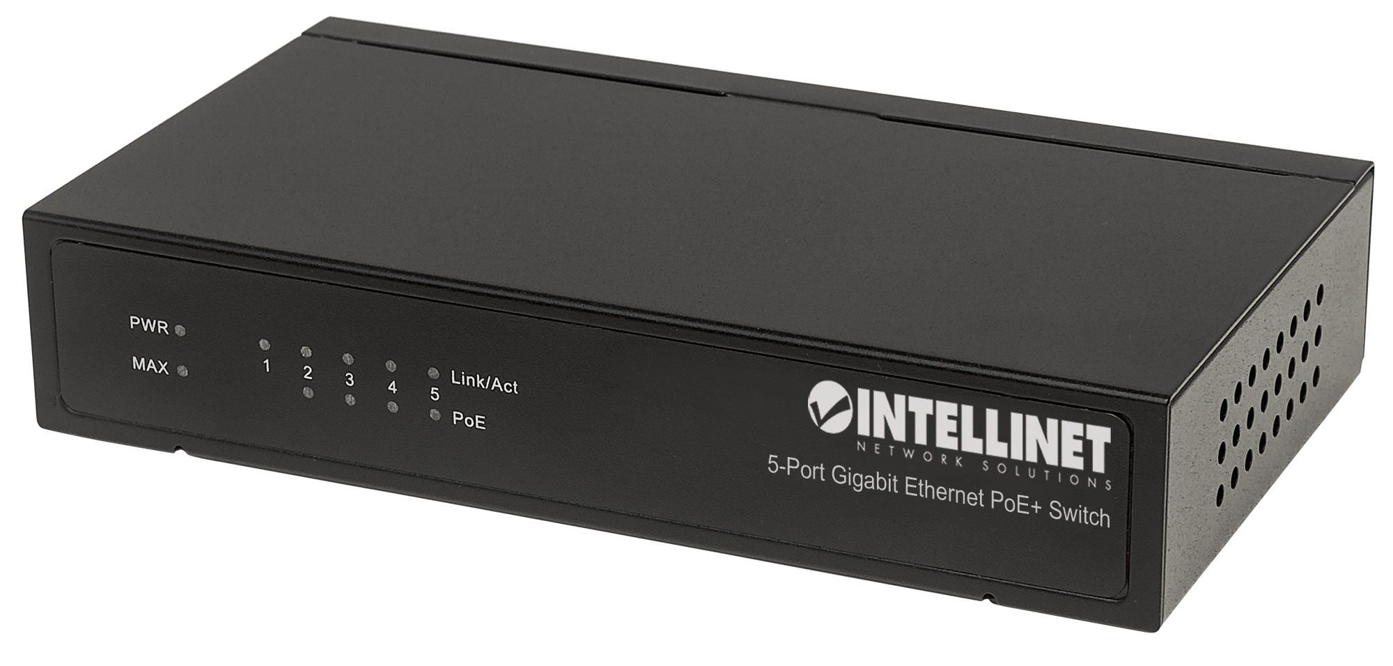 Intellinet 561228 commutateur réseau Non-géré Gigabit Ethernet (10/100/1000) Connexion Ethernet, supportant l'alimentation via ce port (PoE) Noir