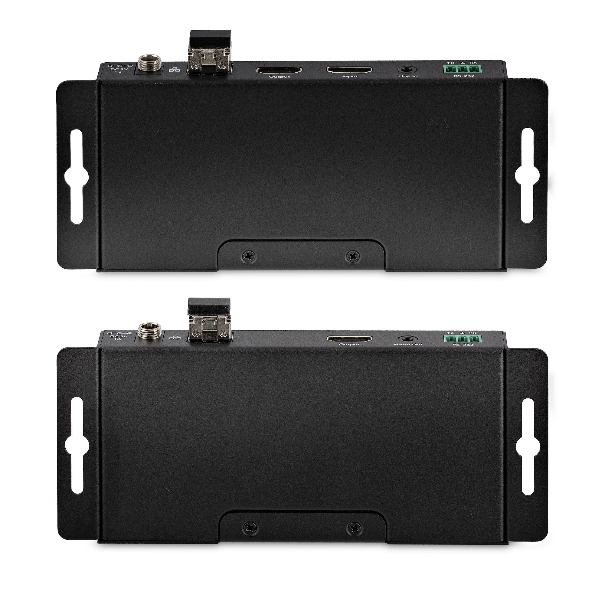 StarTech.com Kit Extender HDMI Fibre Optique - 4K60Hz jusqu'à 1km (Monomode) ou 300m (Multimode) Fibre optique LC, HDR, HDCP, Audio 3.5mm/RS232/Extender IR - Prolongateur/Extension HDMI - Kit Émetteur et Récepteur