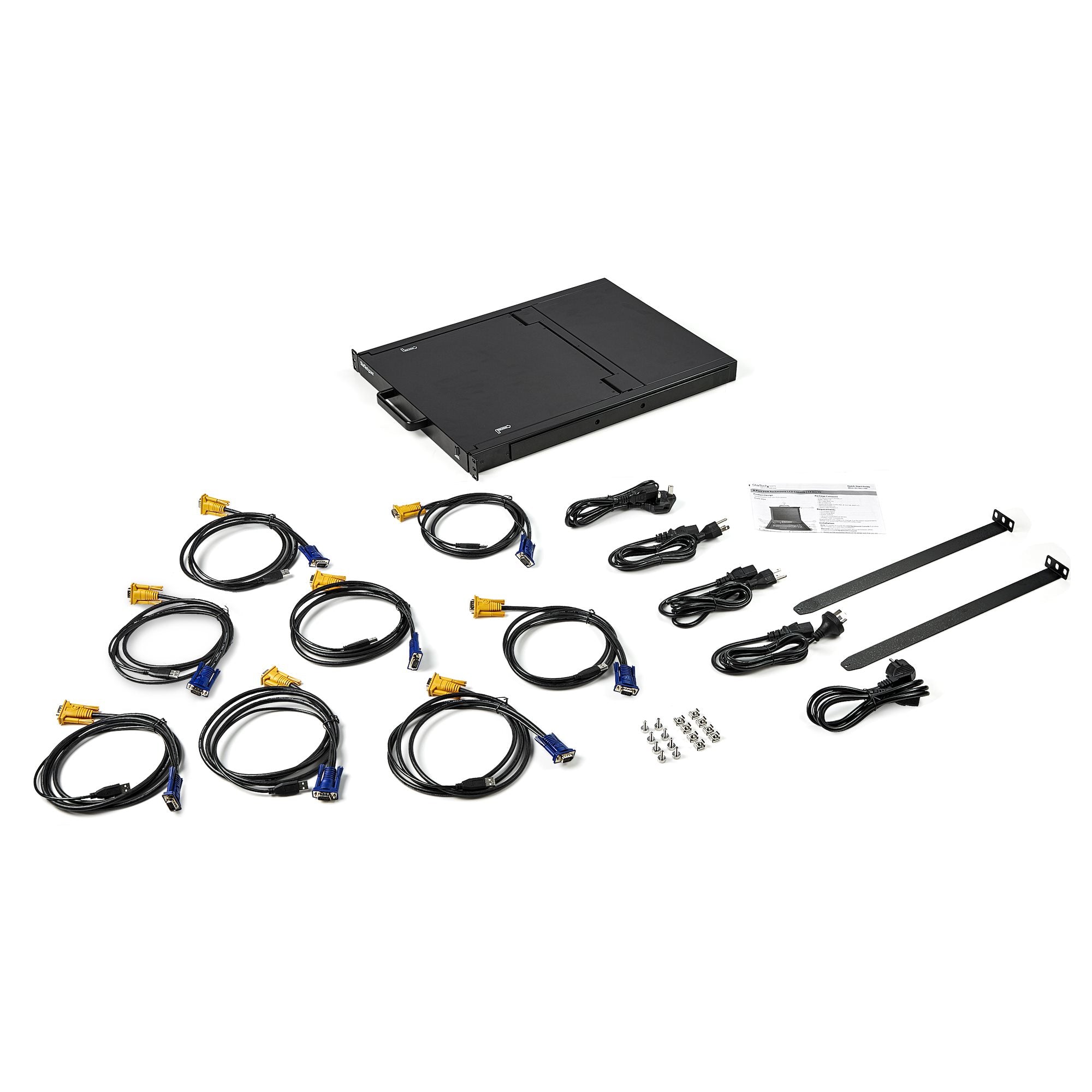 StarTech.com RKCONS1708K support d'ordinateurs 43,2 cm (17") 1280 x 1024 pixels Acier Noir 1U