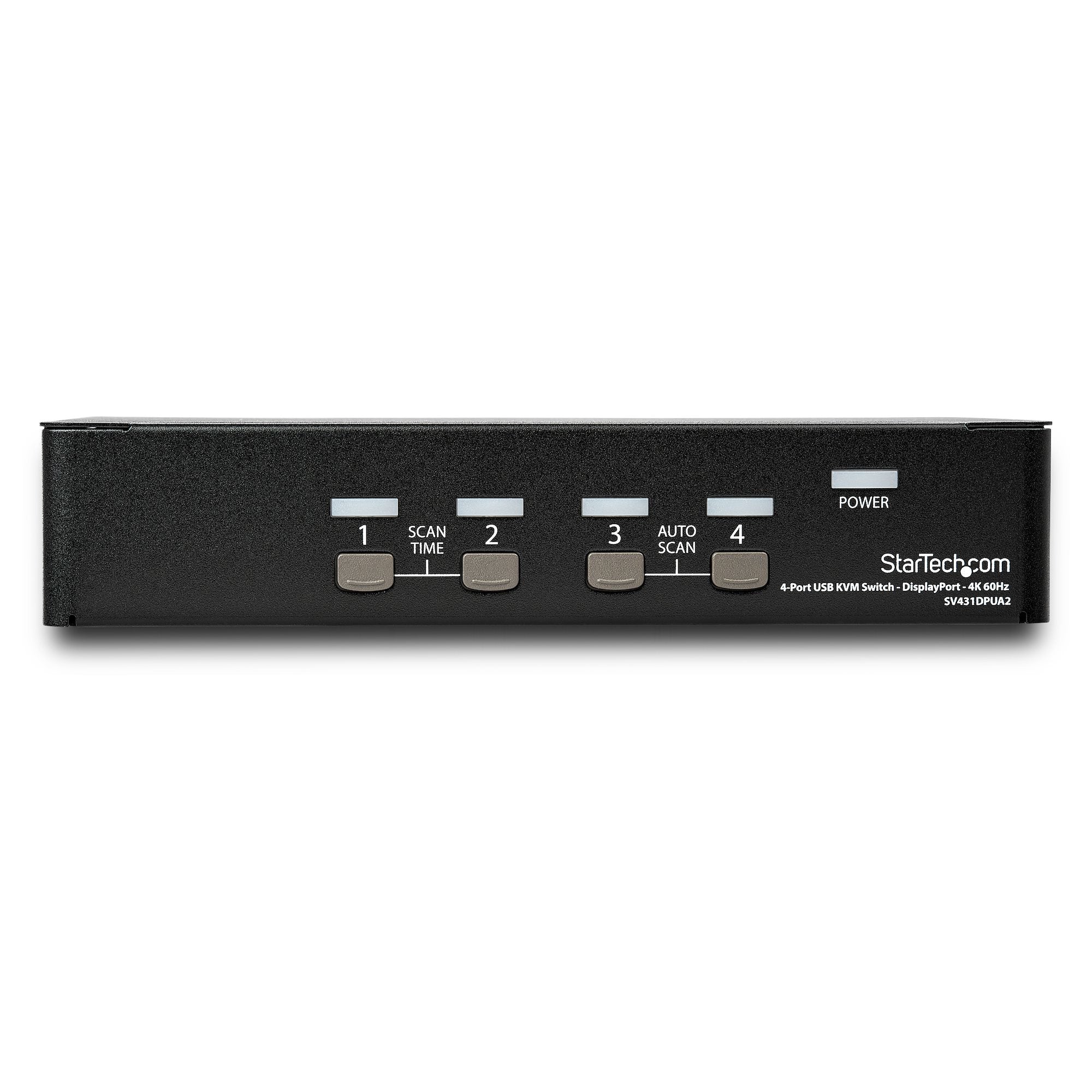 StarTech.com Switch KVM DisplayPort à 4 Ports - 4K60Hz - Écran Unique - Switch KVM USB UHD DP 1.2 à 2 Ports avec Hub USB 3.0 Intégré et Audio - Dell HP Apple Lenovo - Conforme TAA