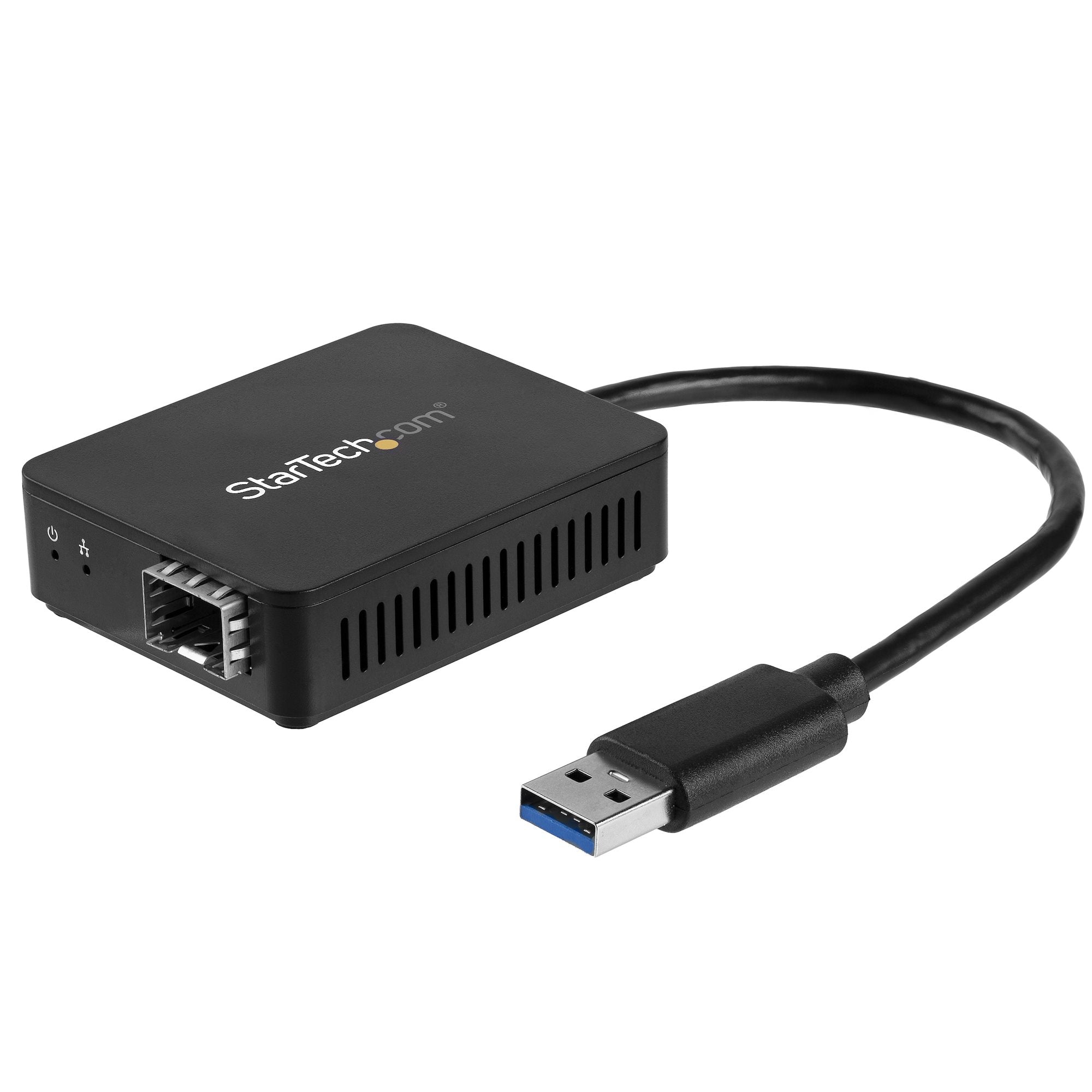 StarTech.com Convertisseur USB 3.0 vers Fibre Optique - Adaptateur compacte USB vers Open SFP - USB vers Adaptateur Réseau Gigabit - Adaptateur USB 3.0 Fibre Optique Multi Mode (MMF)/Single Mode (SMF)
