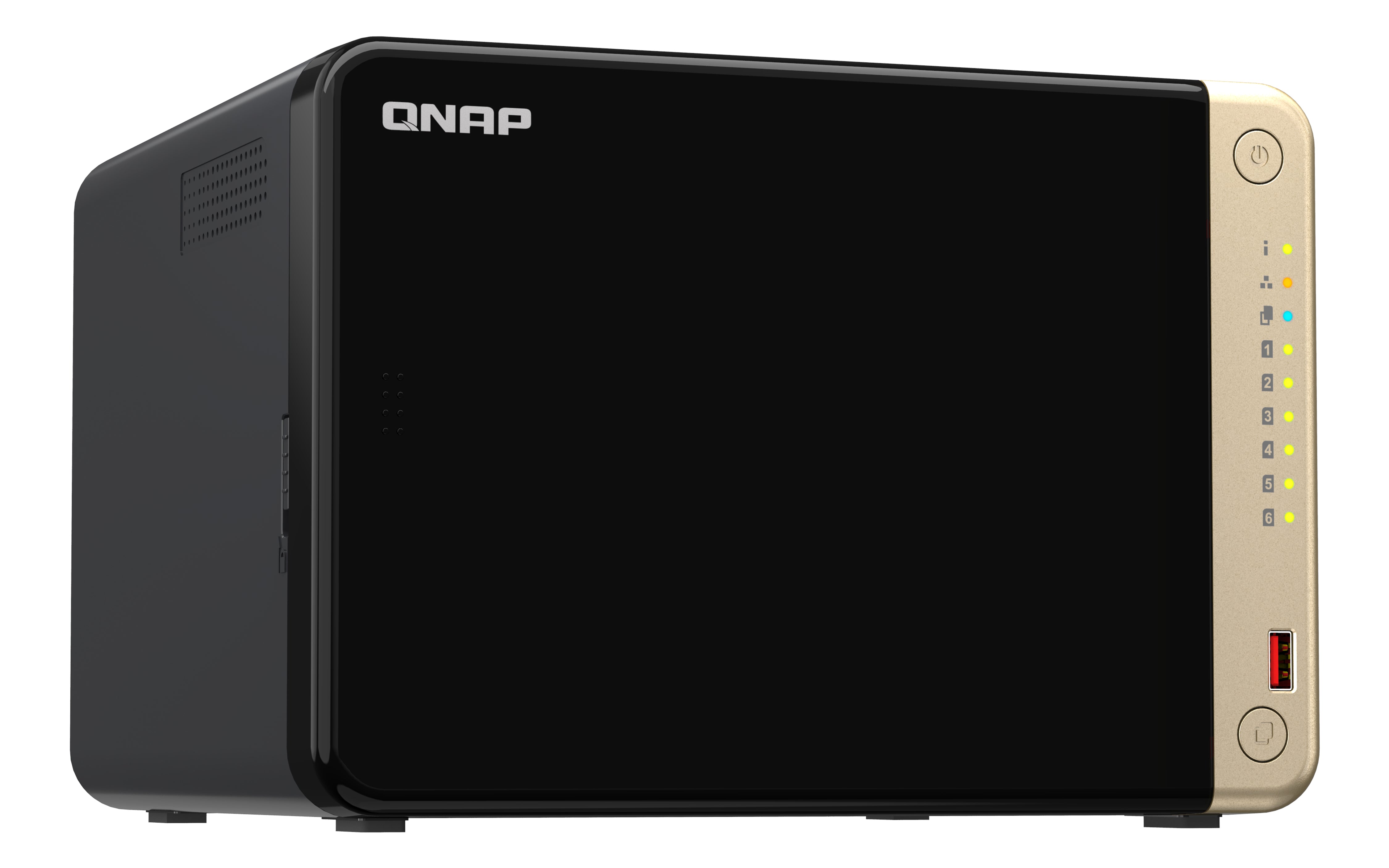 QNAP TS-664 NAS Tower Intel® Celeron® N5095 8 Go DDR4 0 To QNAP QTS Noir, Bronze