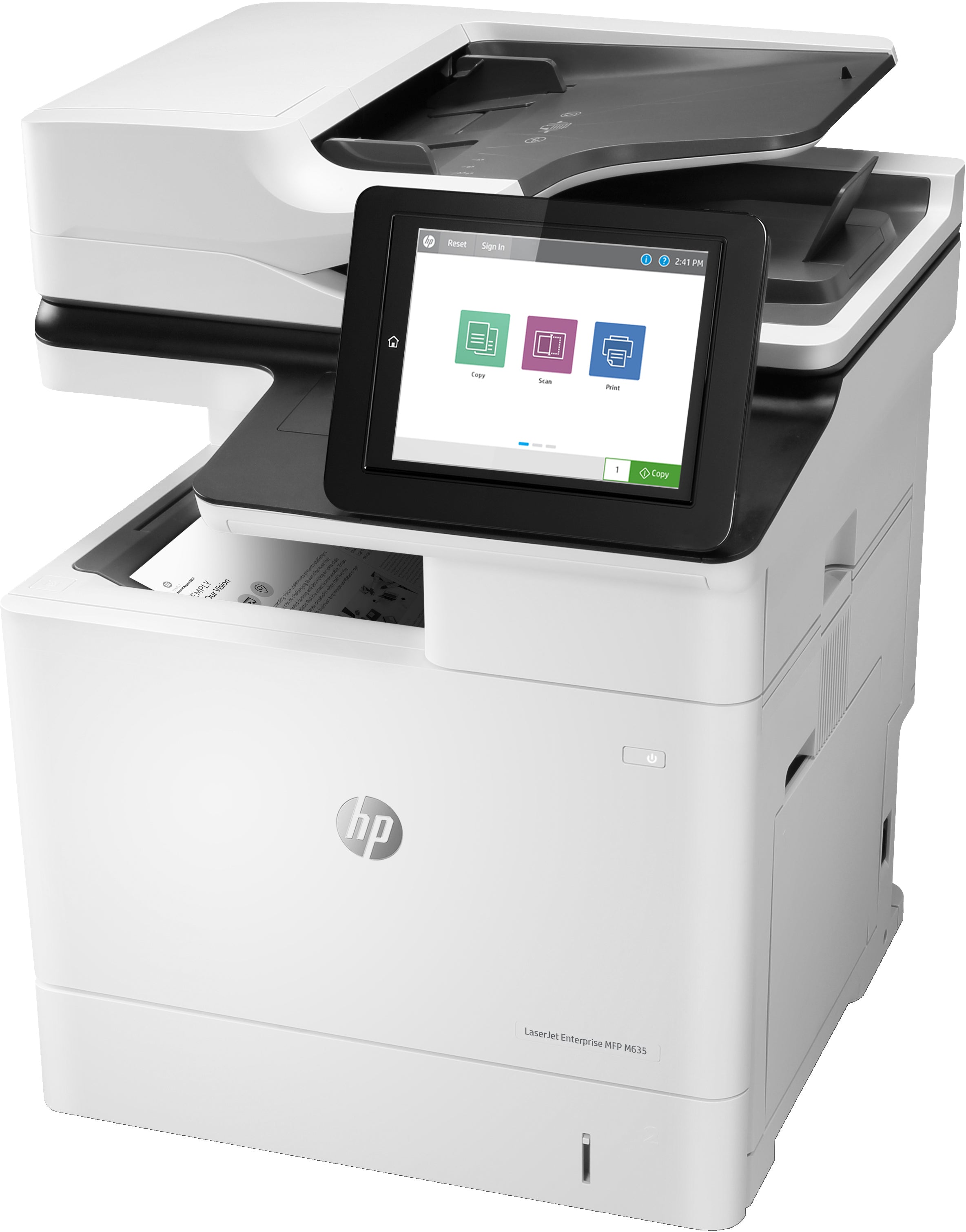 HP LaserJet Enterprise Imprimante multifonction LaserJet M635h Enterprise, Impression, copie, numérisation, télécopie en option, Numérisation vers e-mail; Impression recto-verso; Chargeur automatique de documents de 150 feuilles; Éco-énergétique