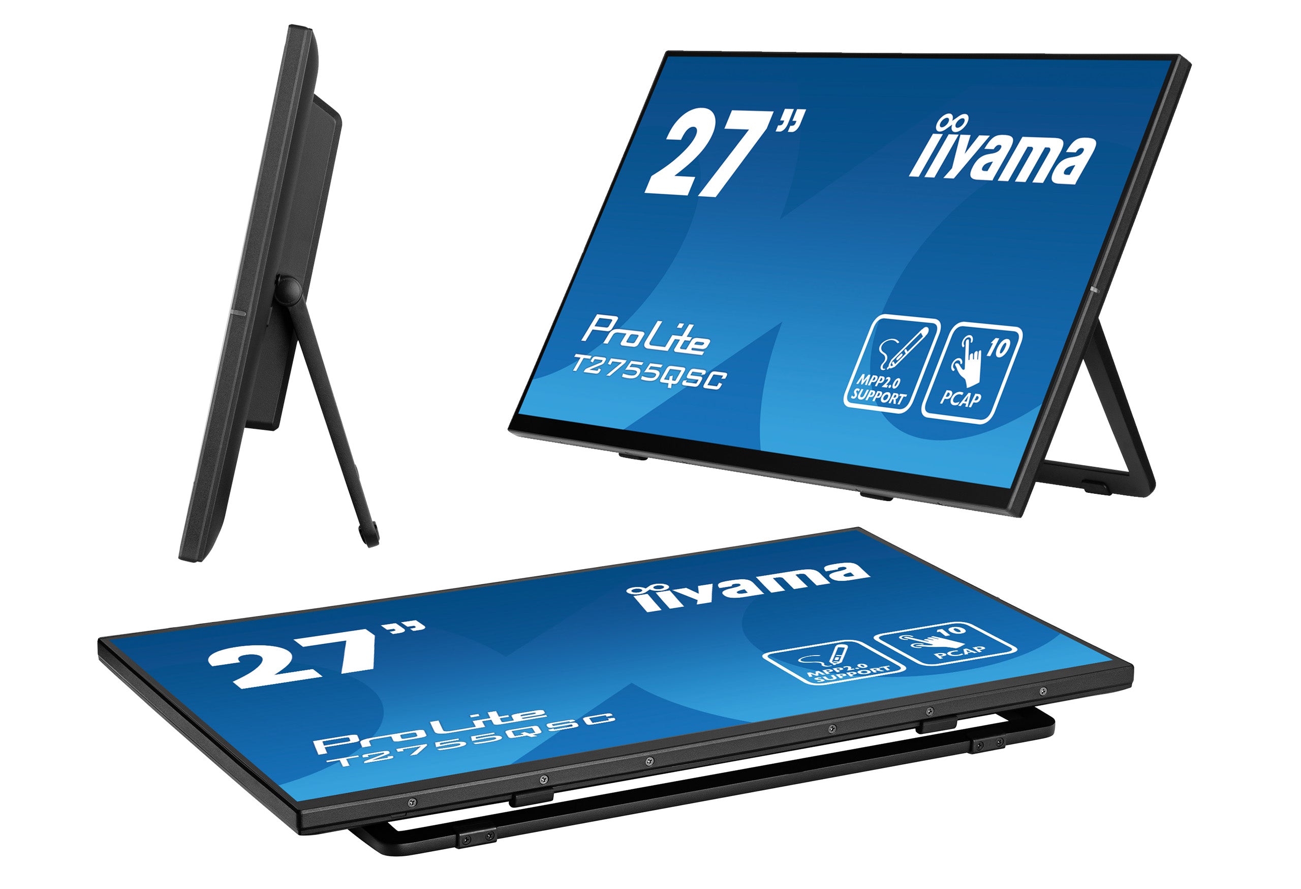 iiyama ProLite T2755QSC-B1 écran plat de PC 68,6 cm (27") 2560 x 1440 pixels Full HD LCD Écran tactile Noir
