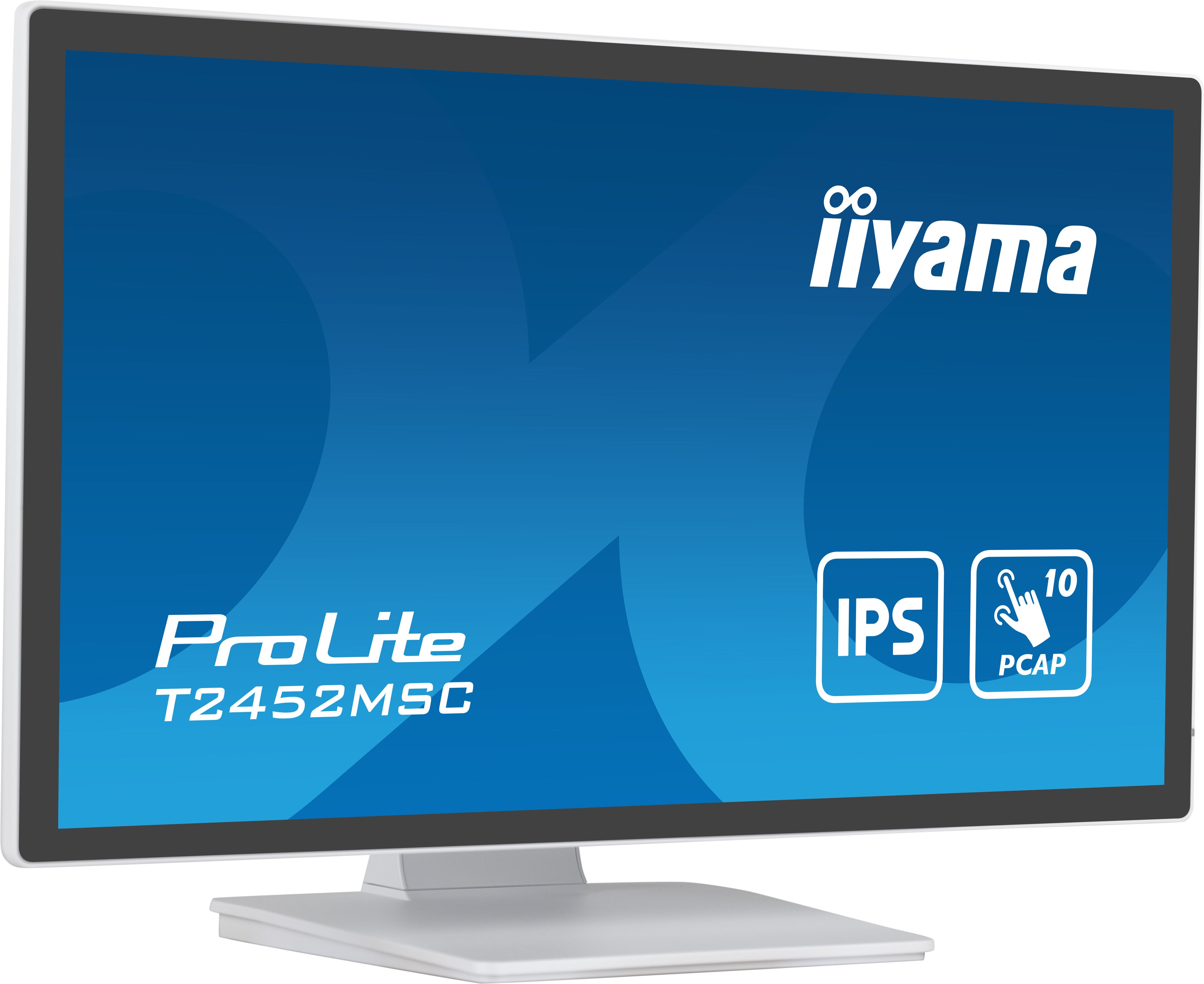 iiyama ProLite T2452MSC-W1 écran plat de PC 60,5 cm (23.8") 1920 x 1080 pixels Full HD LCD Écran tactile Multi-utilisateur Blanc