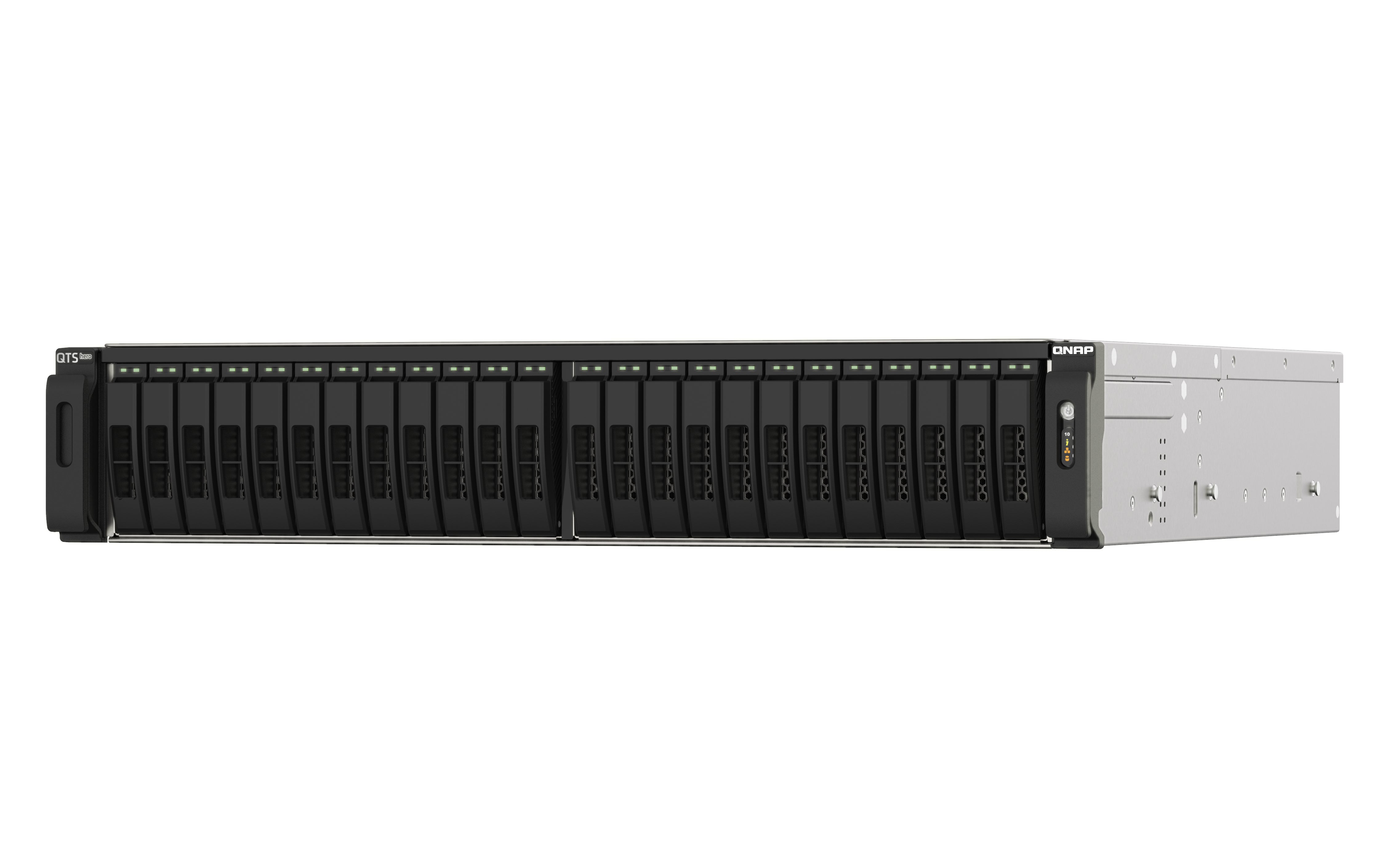QNAP TS-h2490FU NAS Rack (2 U) EPYC 7302P 128 Go DDR4 0 To QuTS hero Noir, Gris