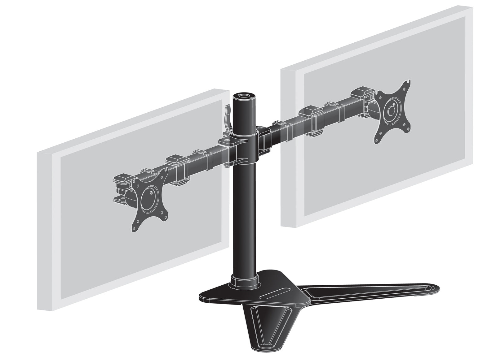 iiyama DS1002D-B1 support d'écran plat pour bureau 76,2 cm (30") Noir