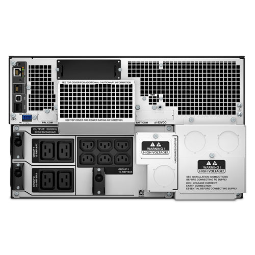 APC Smart-UPS On-Line SRT8KRMXLI - 8kW/VA, 6x C13 + 4x C19 + sortie monophasée câblée, montable en rack, NMC intégré