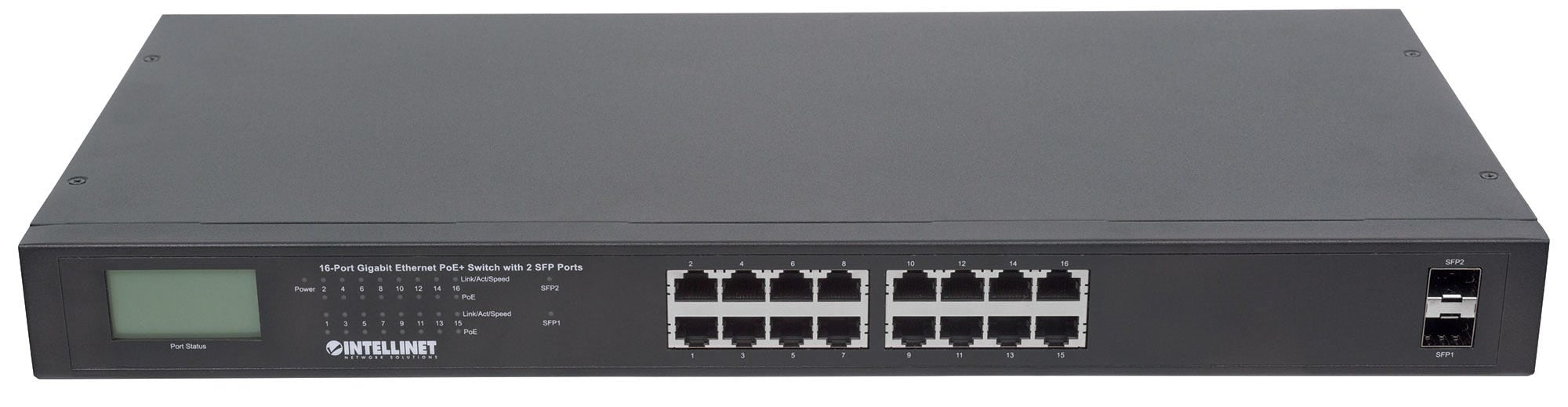 Intellinet 561259 commutateur réseau Non-géré Gigabit Ethernet (10/100/1000) Connexion Ethernet, supportant l'alimentation via ce port (PoE) Noir