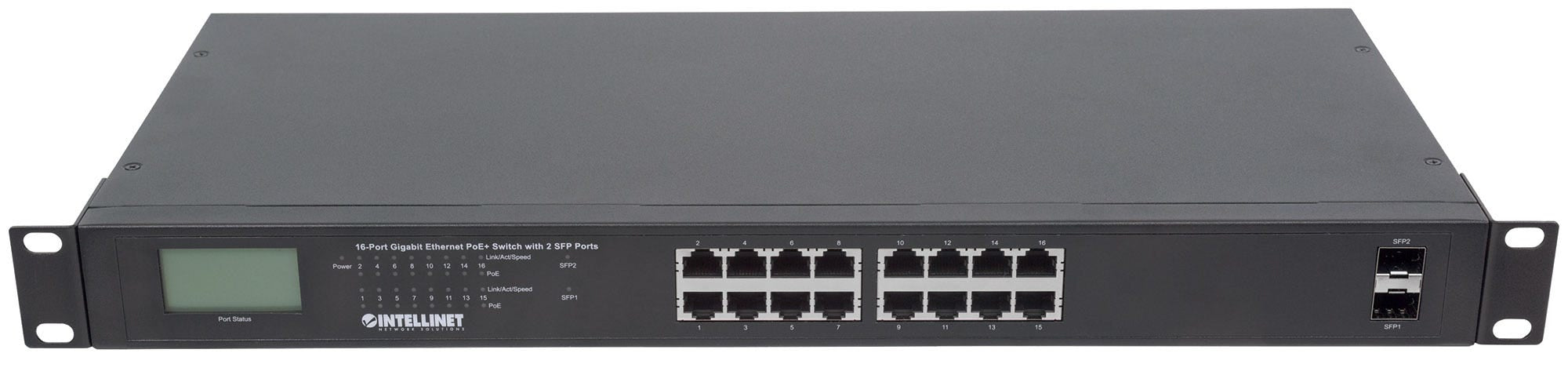 Intellinet 561259 commutateur réseau Non-géré Gigabit Ethernet (10/100/1000) Connexion Ethernet, supportant l'alimentation via ce port (PoE) Noir