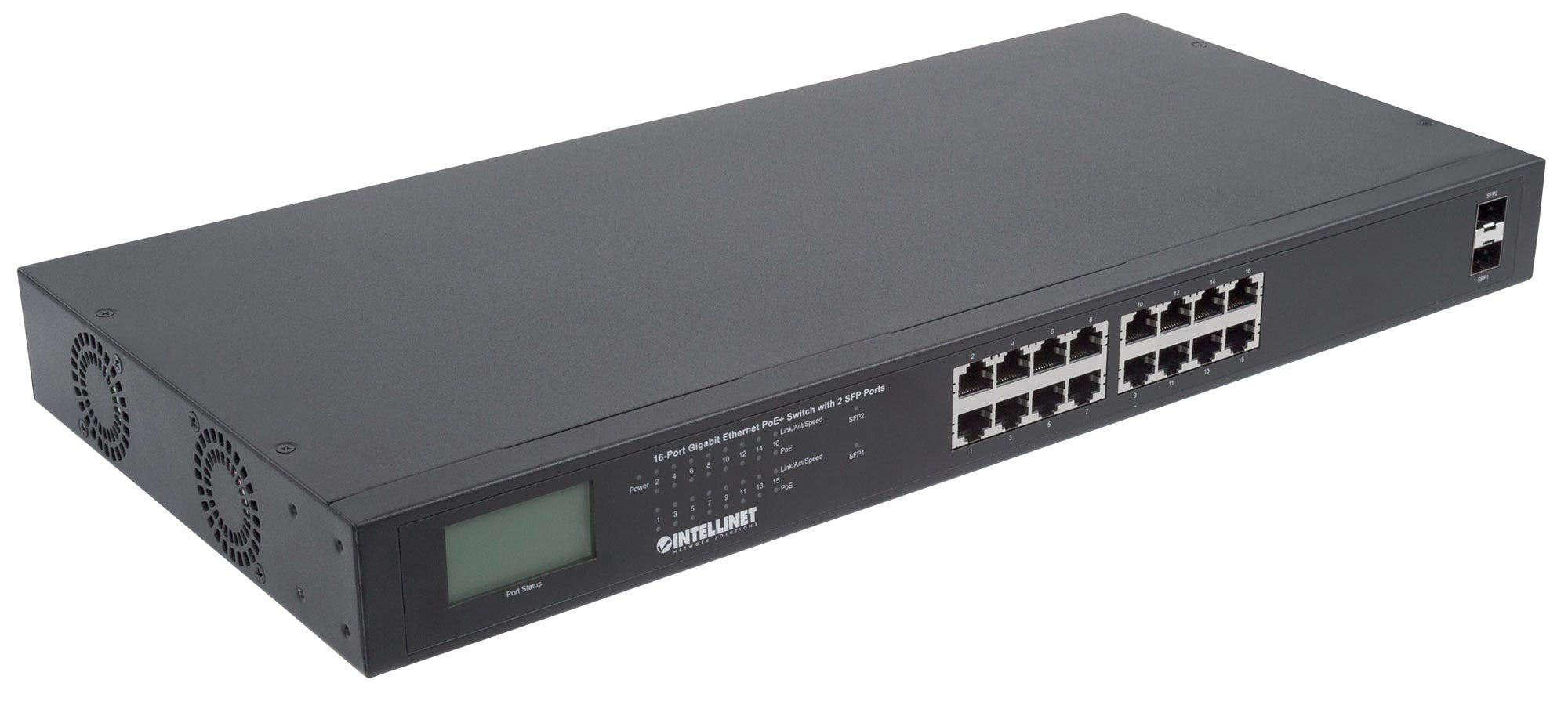 Intellinet 561259 commutateur réseau Non-géré Gigabit Ethernet (10/100/1000) Connexion Ethernet, supportant l'alimentation via ce port (PoE) Noir