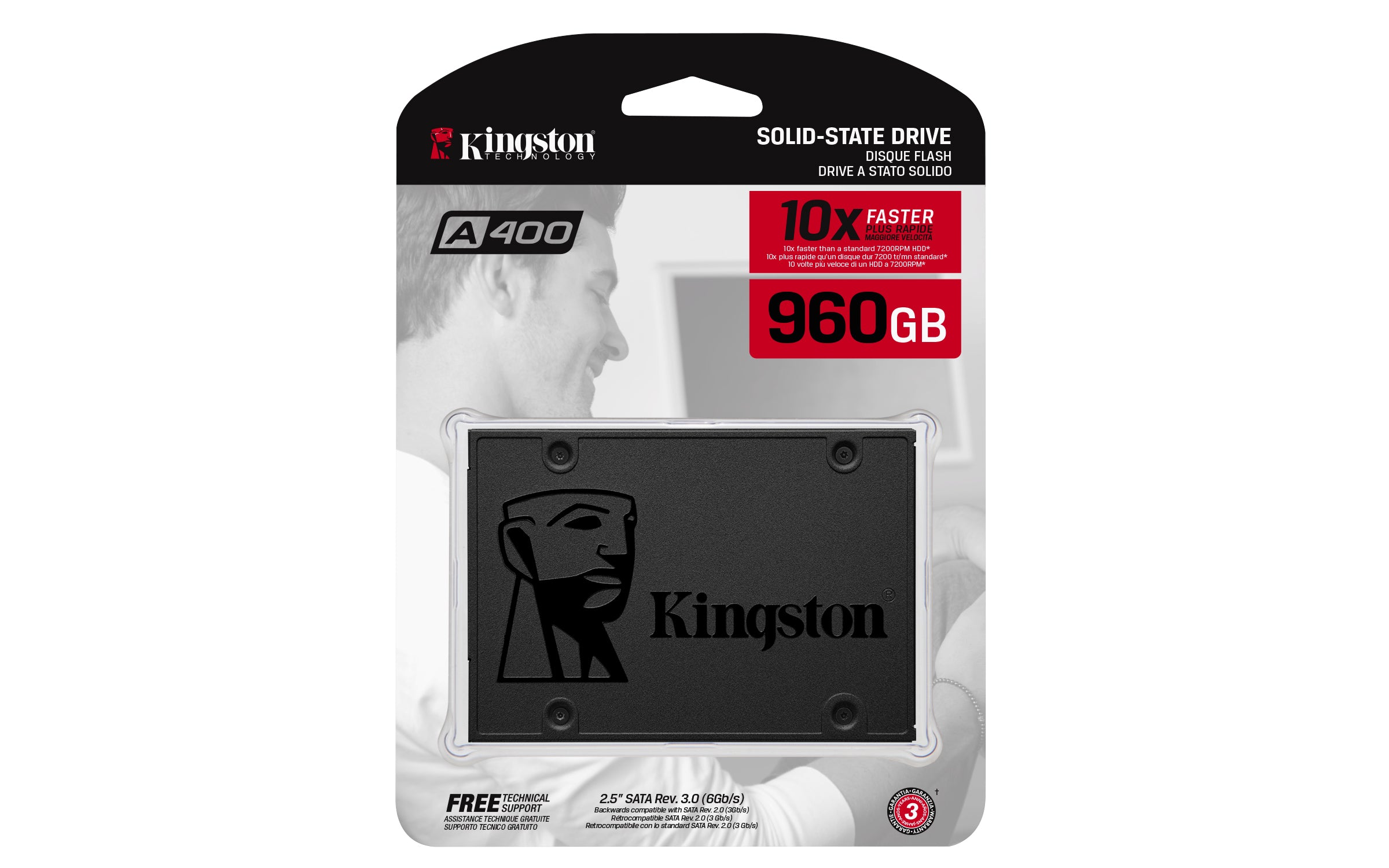 Kingston Technology A400 960 Go 2.5" Série ATA III TLC